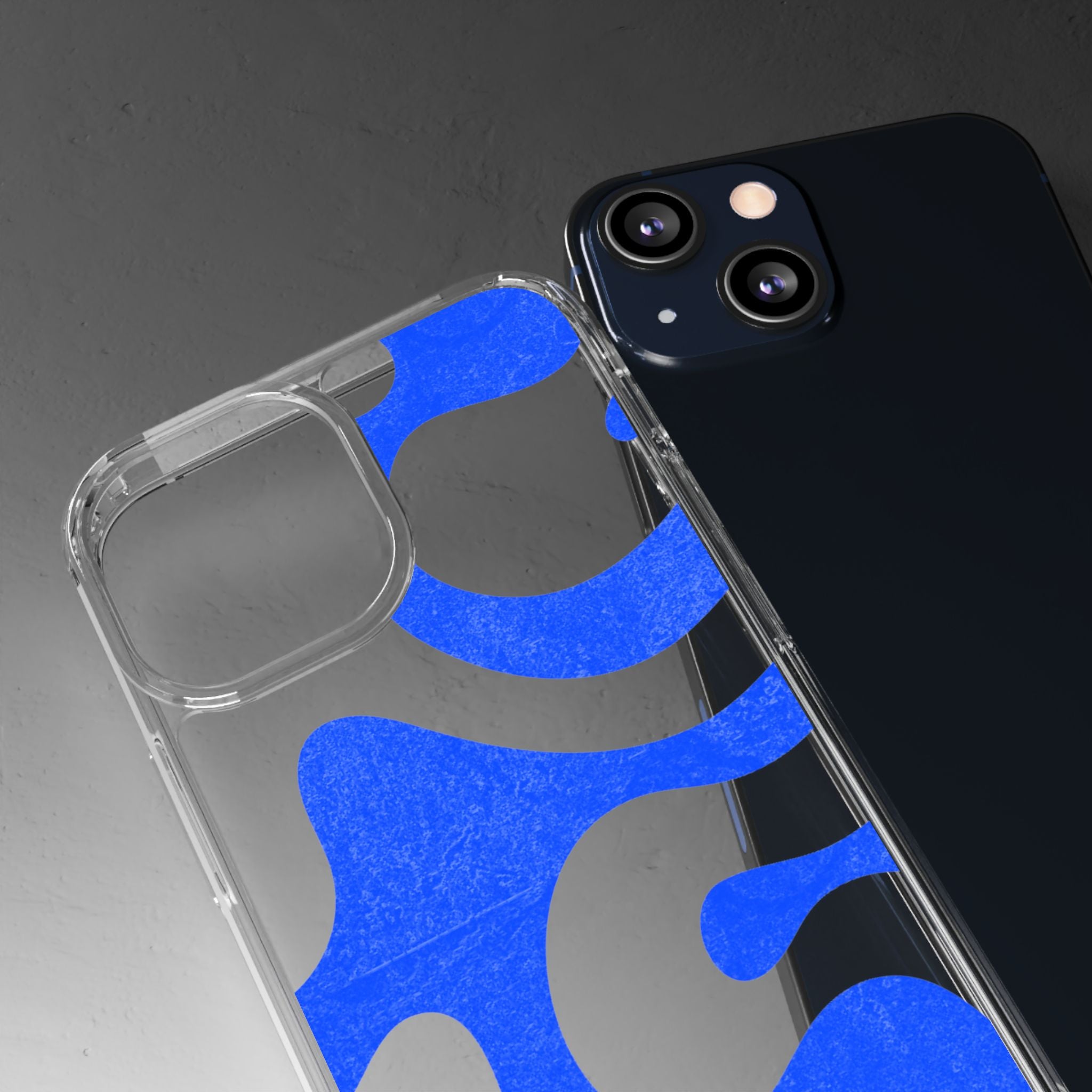 Copy of Abstract Blue Wave Clear Phone Case