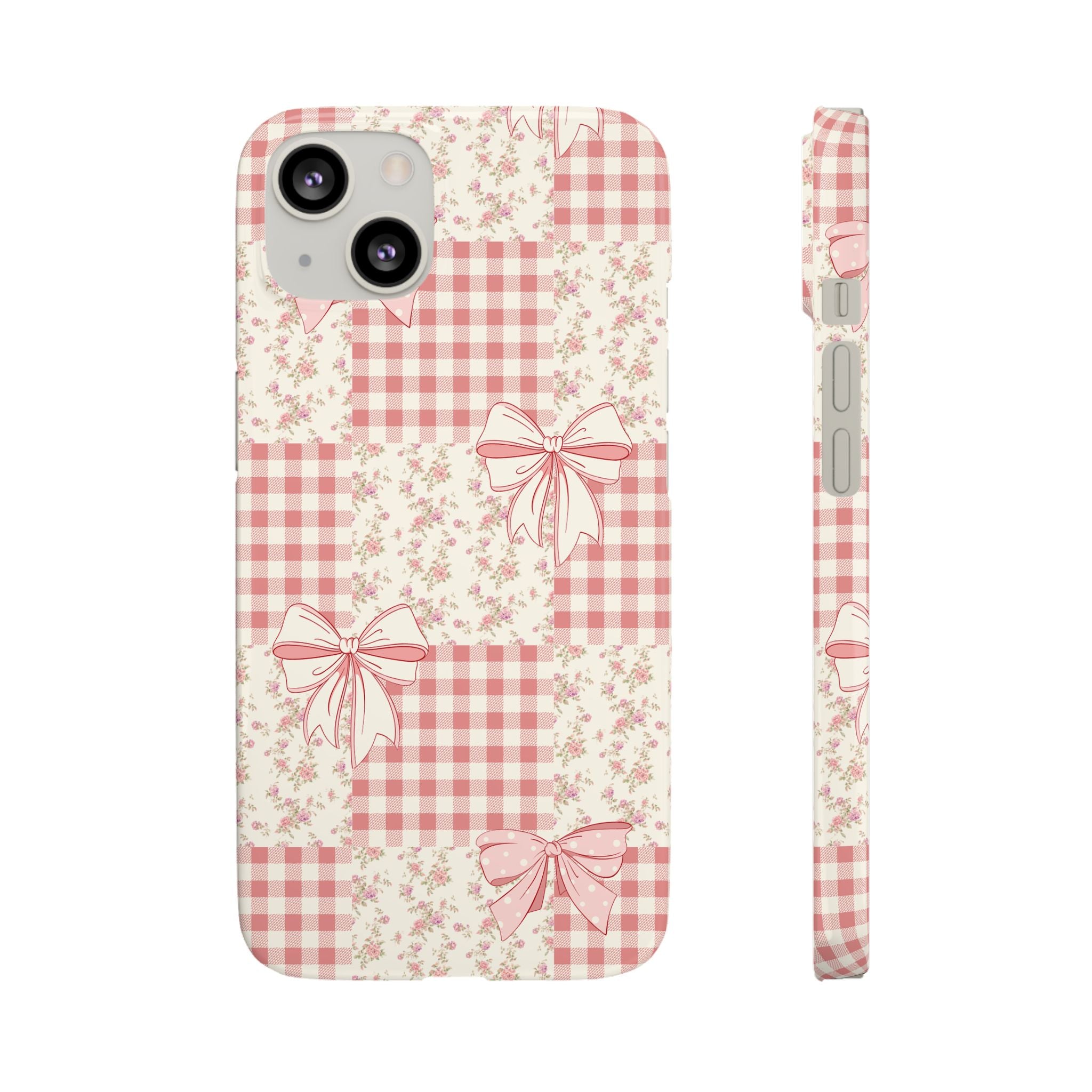 Pink Bow Patchwork Case