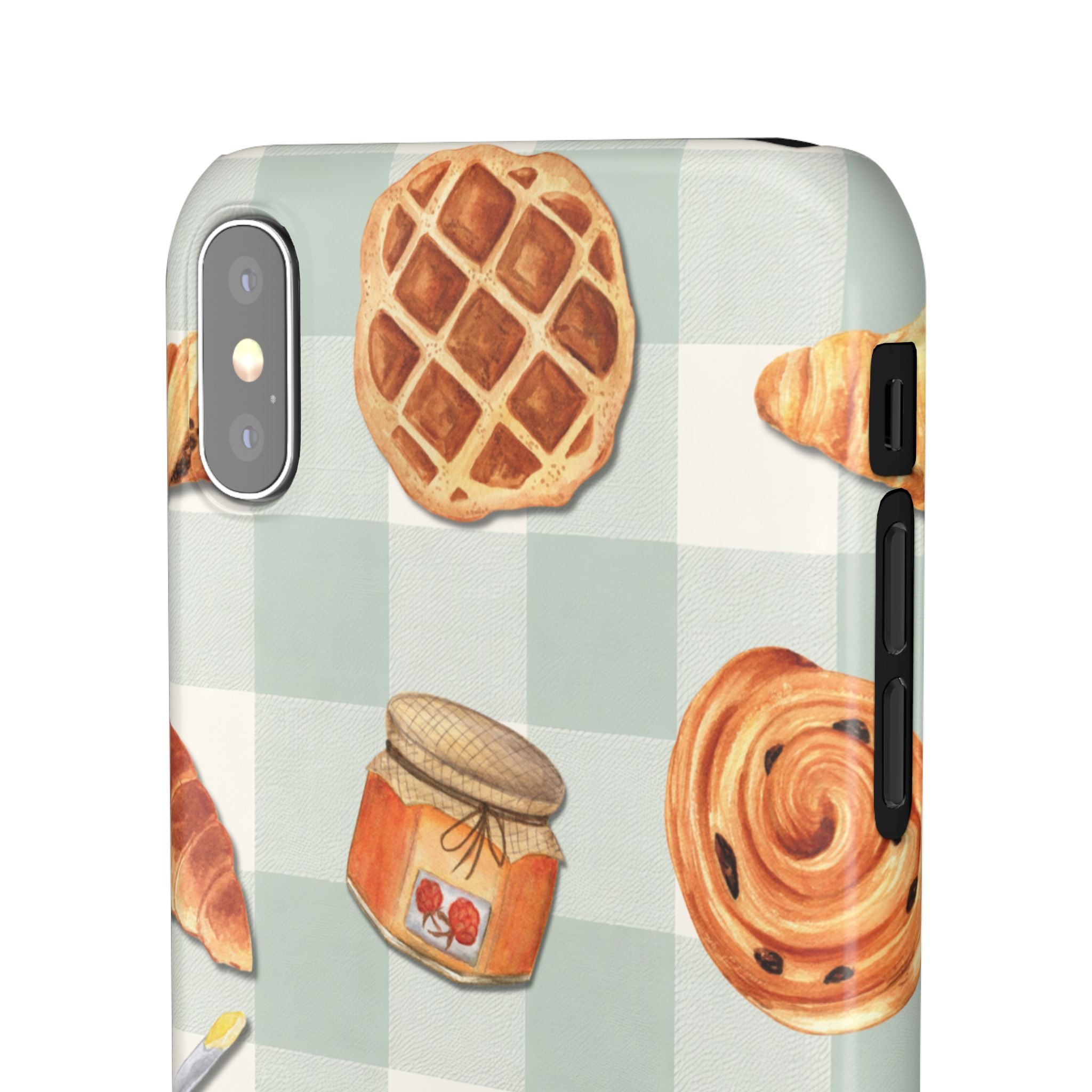 Bakery Breakfast Phone Case — Cute Pastry Pattern Snap Case