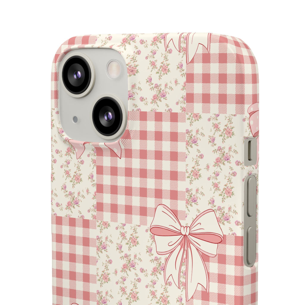 Pink Bow Patchwork Case