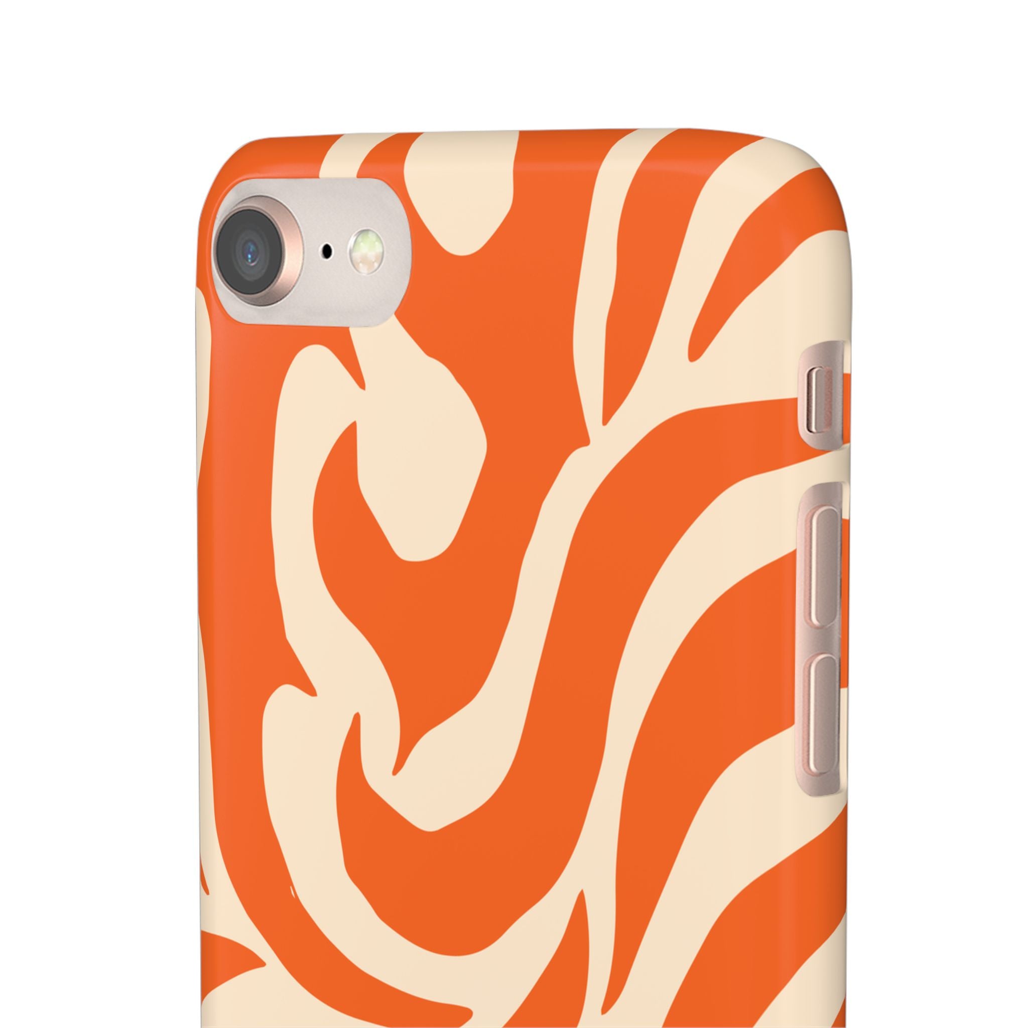 Orange Swirl Phone Case — Retro Abstract iPhone Snap Case