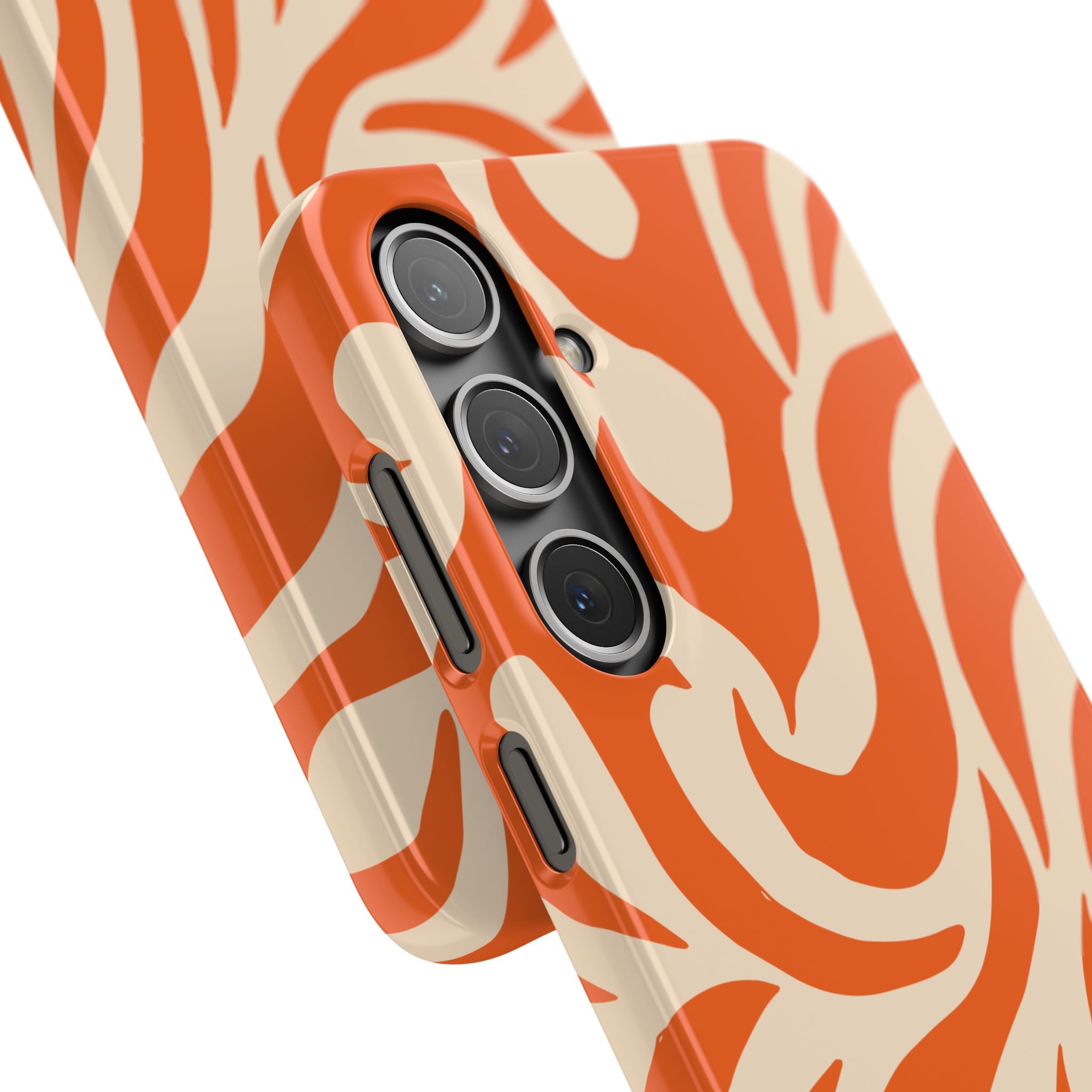Orange Swirl Phone Case — Retro Abstract iPhone Snap Case