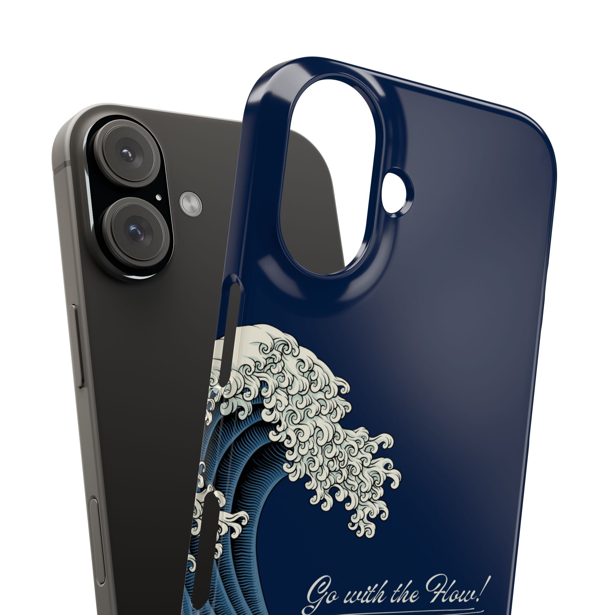 Phone Case — 'Go with the Flow' Wave Design
