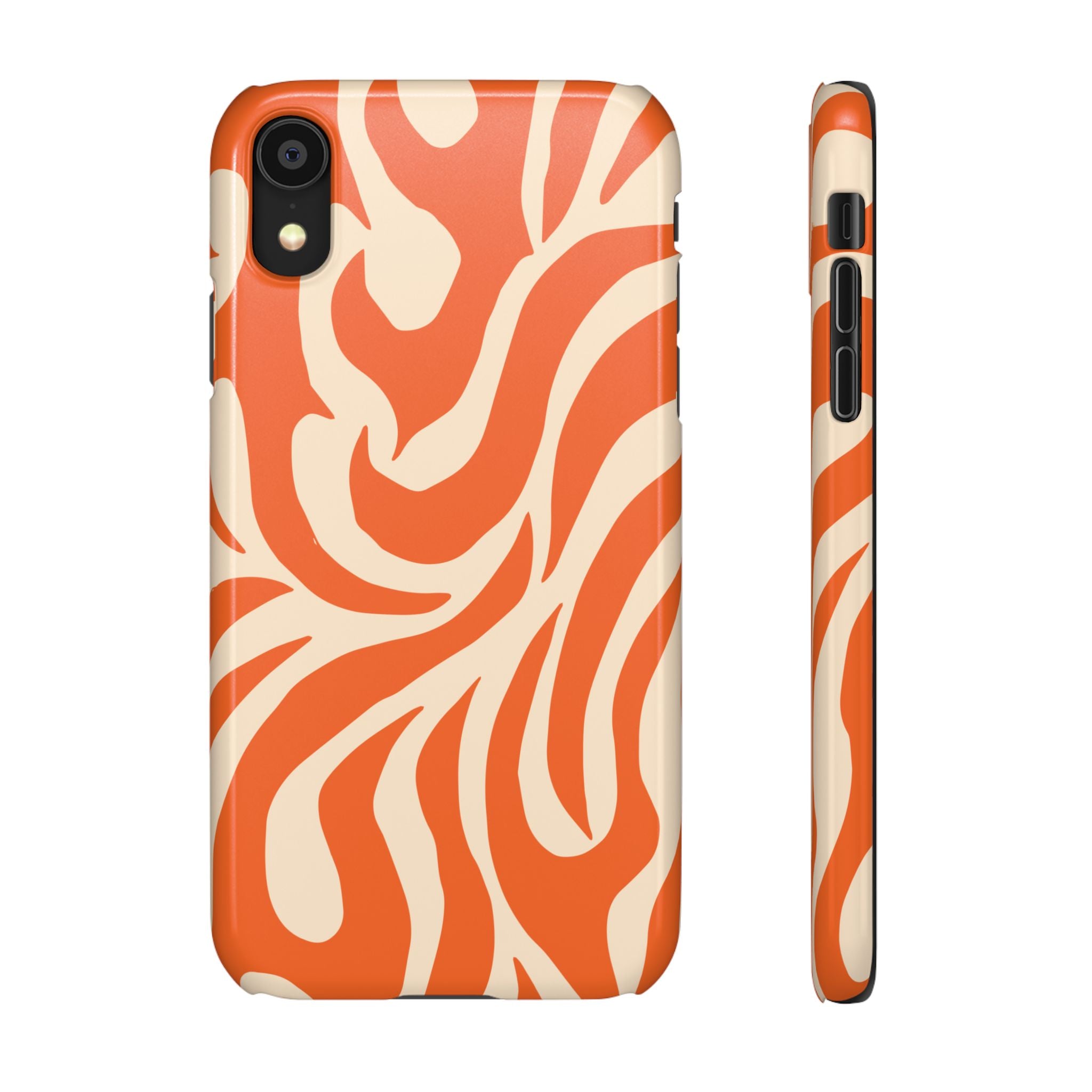 Orange Swirl Phone Case — Retro Abstract iPhone Snap Case