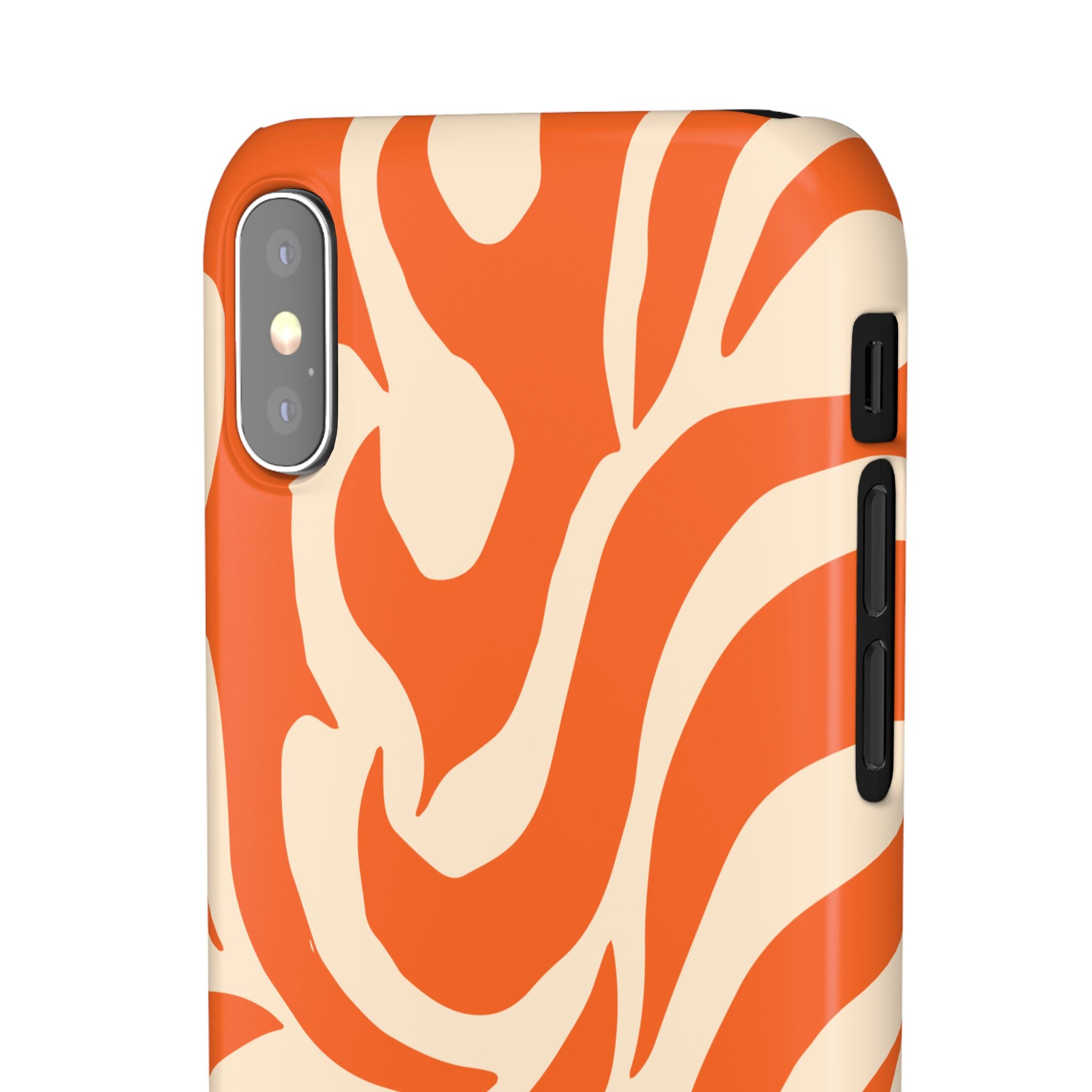 Orange Swirl Phone Case — Retro Abstract iPhone Snap Case