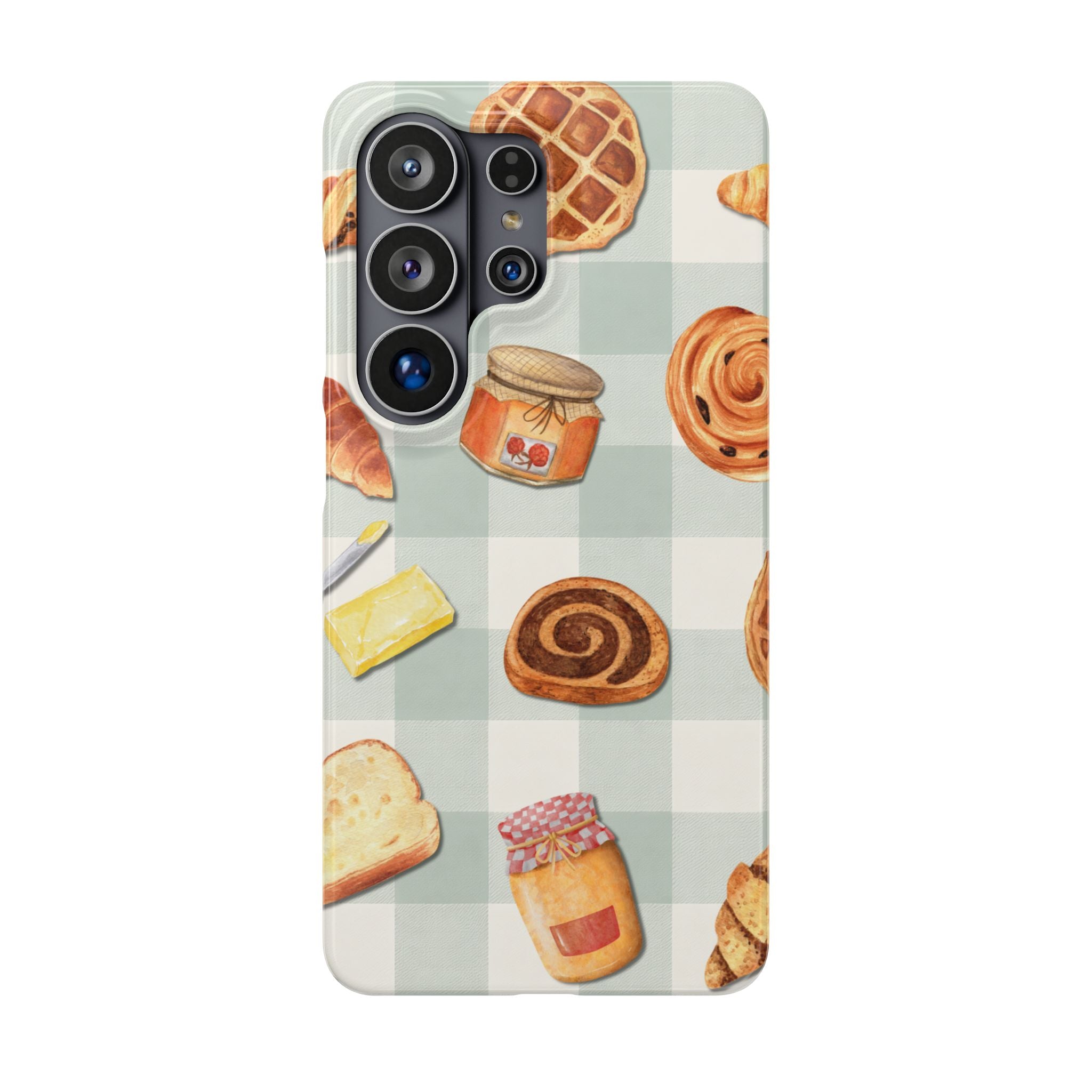 Bakery Breakfast Phone Case — Cute Pastry Pattern Snap Case