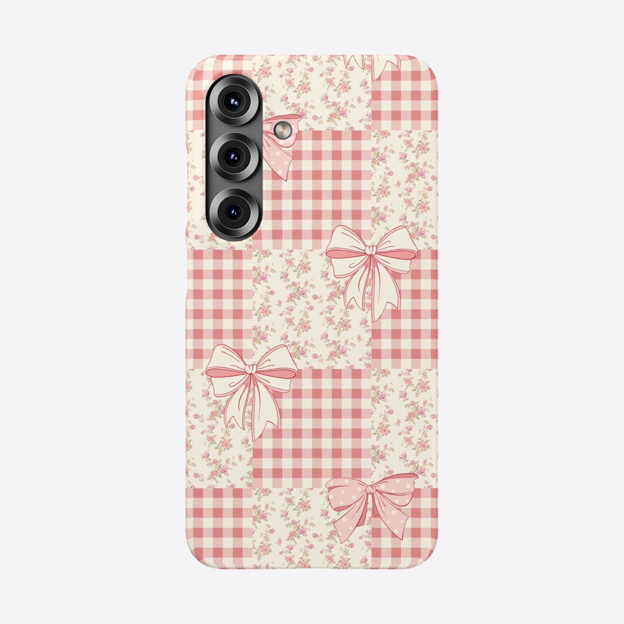 Pink Bow Patchwork Case