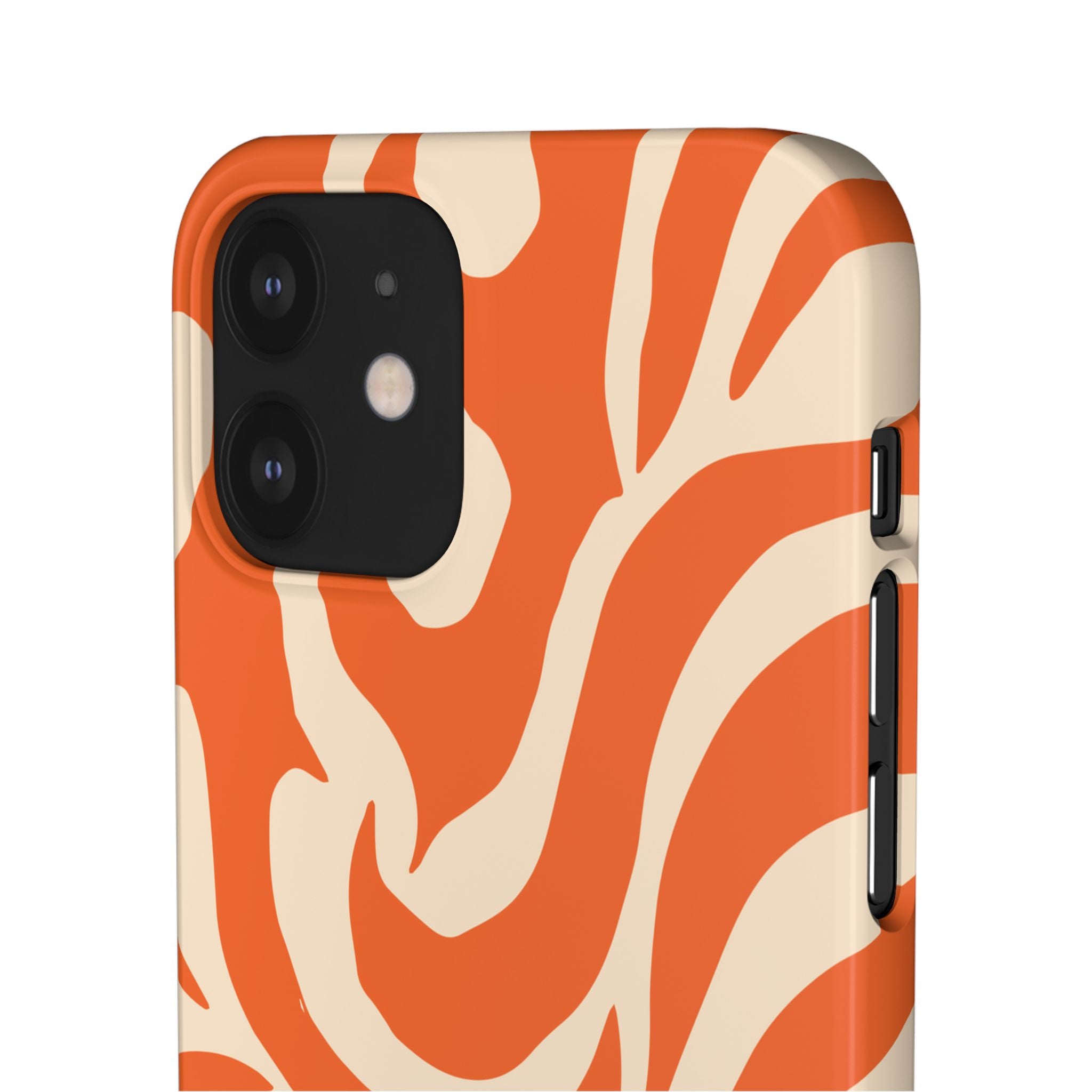 Orange Swirl Phone Case — Retro Abstract iPhone Snap Case