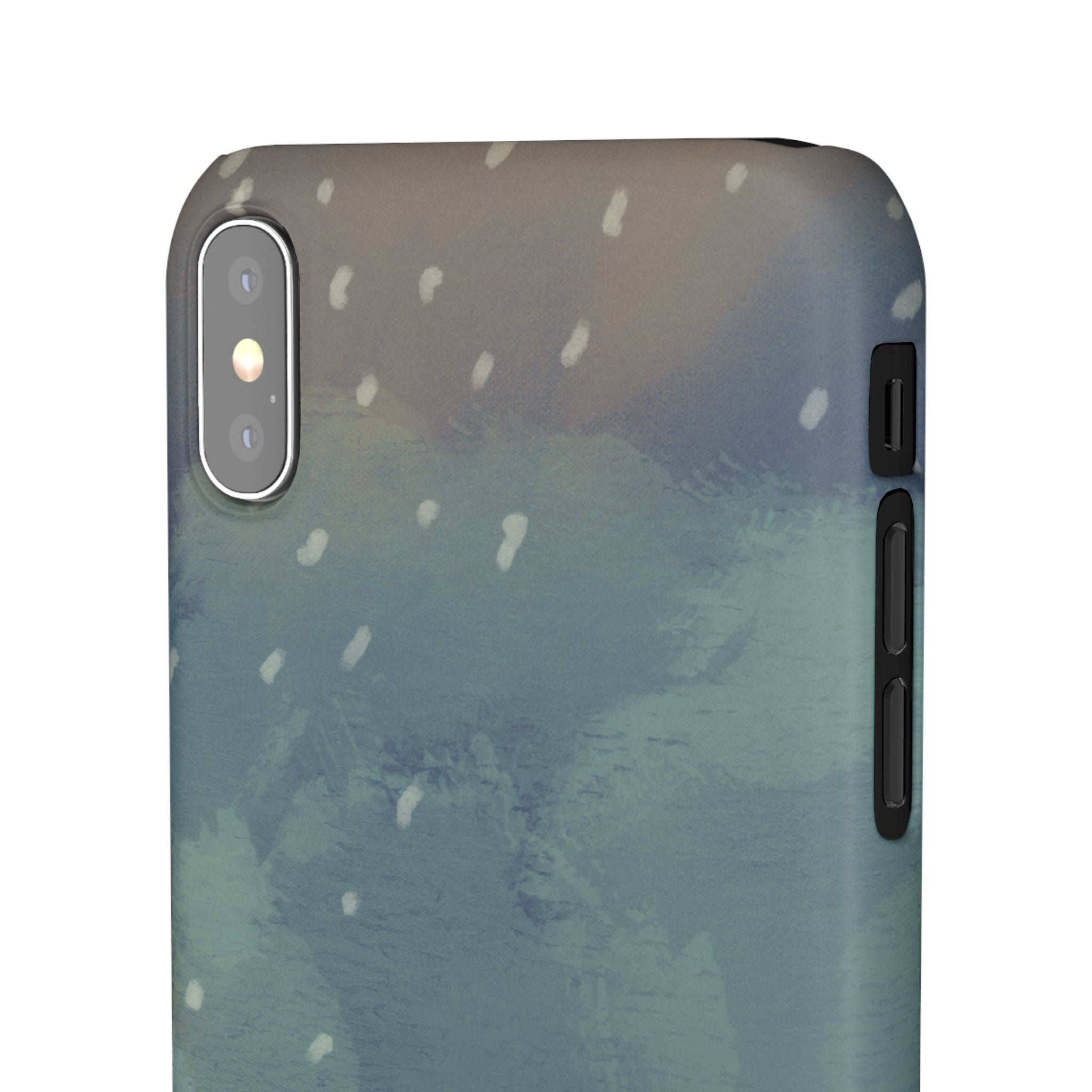 Artistic Rainfall Phone Case – Woman with Umbrella Design