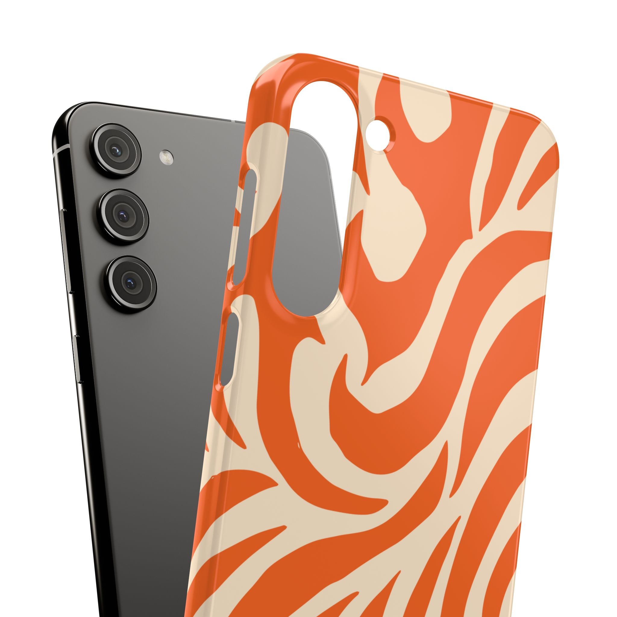 Orange Swirl Phone Case — Retro Abstract iPhone Snap Case