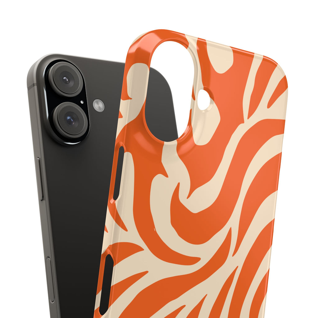 Orange Swirl Phone Case — Retro Abstract iPhone Snap Case