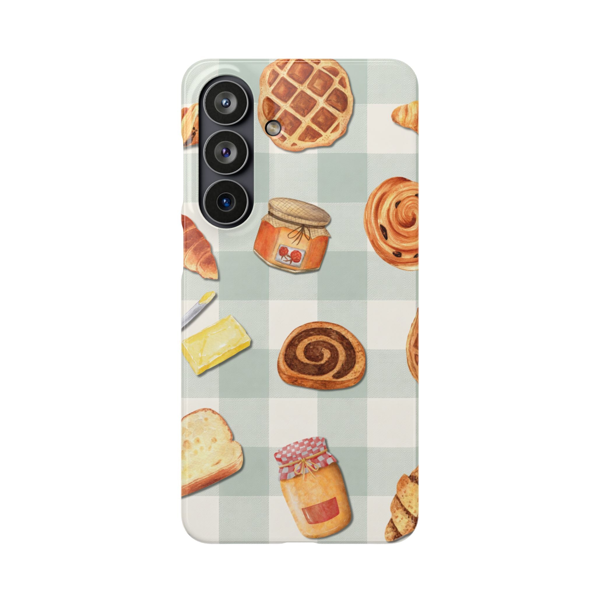 Bakery Breakfast Phone Case — Cute Pastry Pattern Snap Case