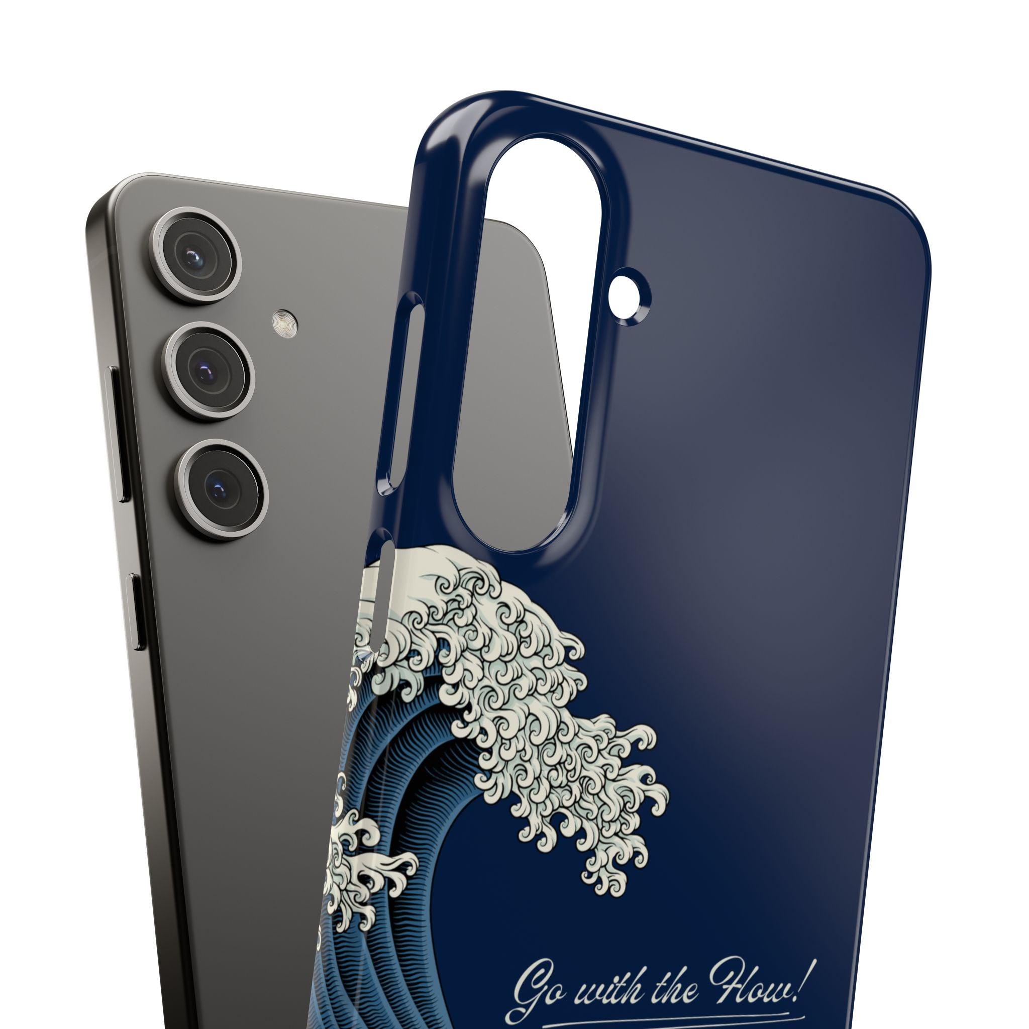 Phone Case — 'Go with the Flow' Wave Design