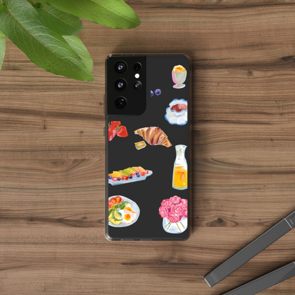 Clear Phone Case — Breakfast Pastries & Brunch Icons Clear Case
