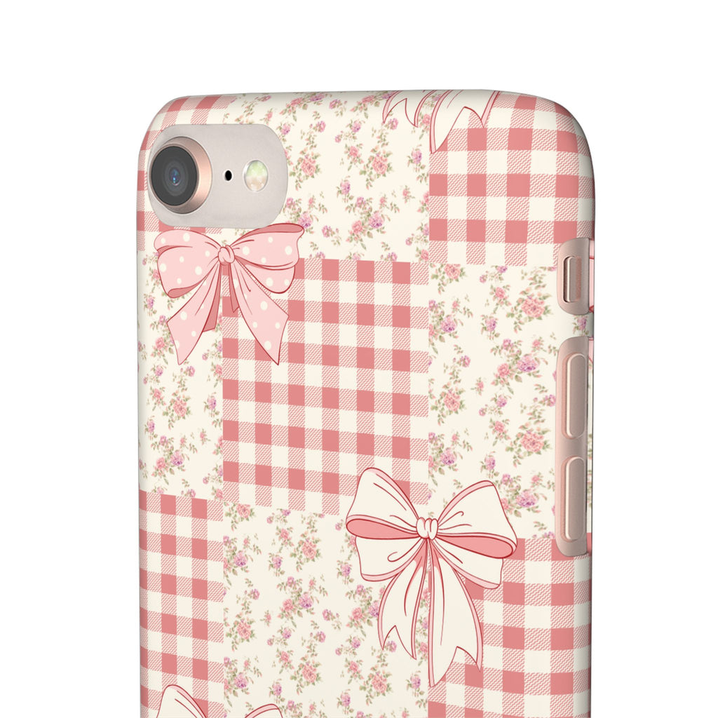 Pink Bow Patchwork Case