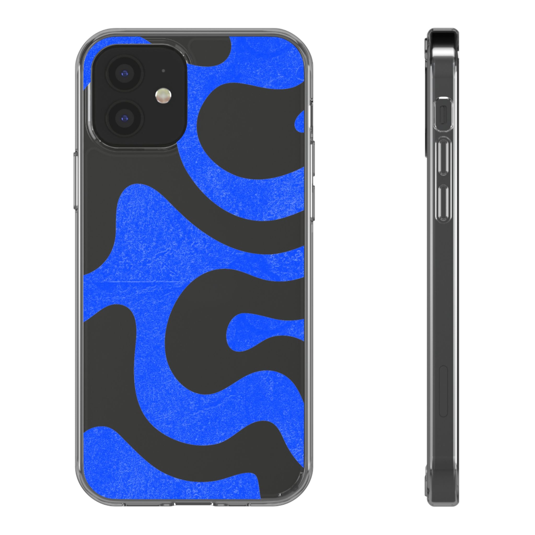 Copy of Abstract Blue Wave Clear Phone Case