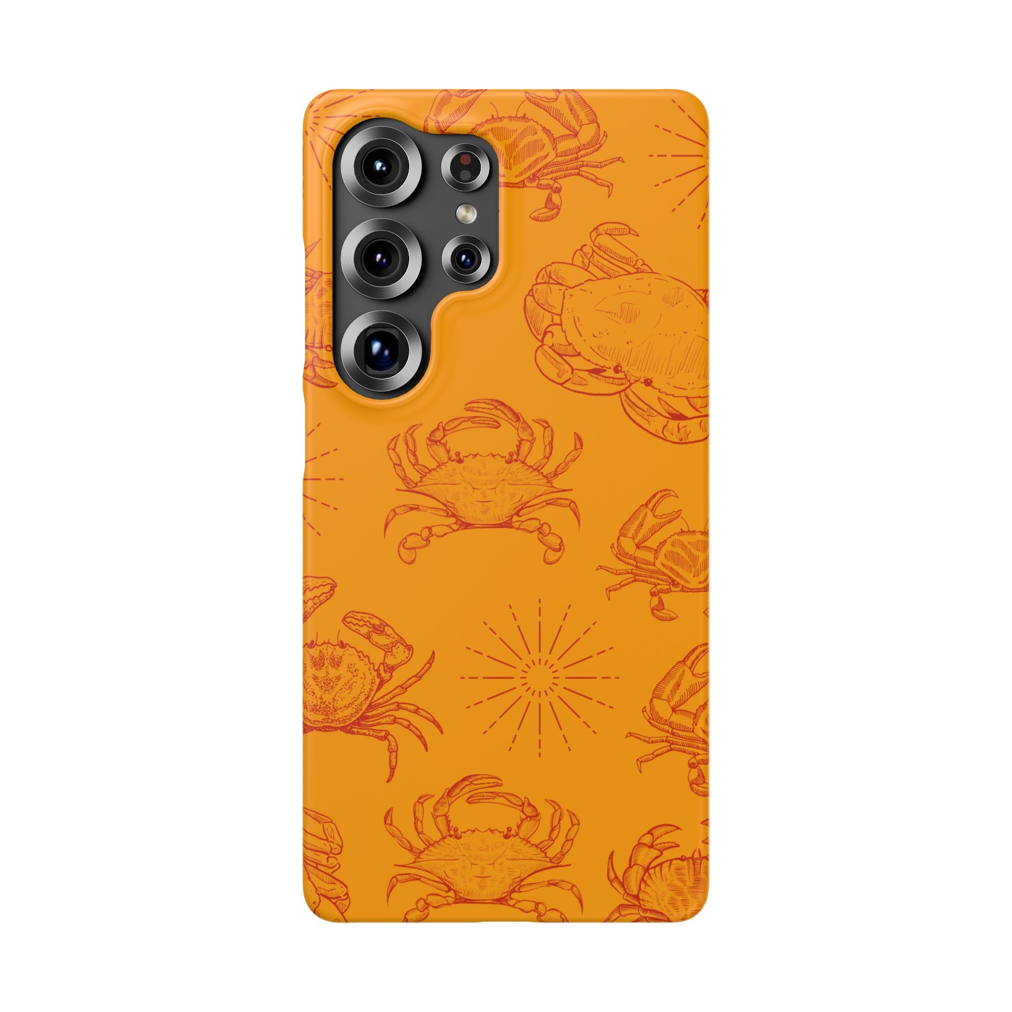 Crab Pattern Snap Case – Orange Coastal Phone Cover