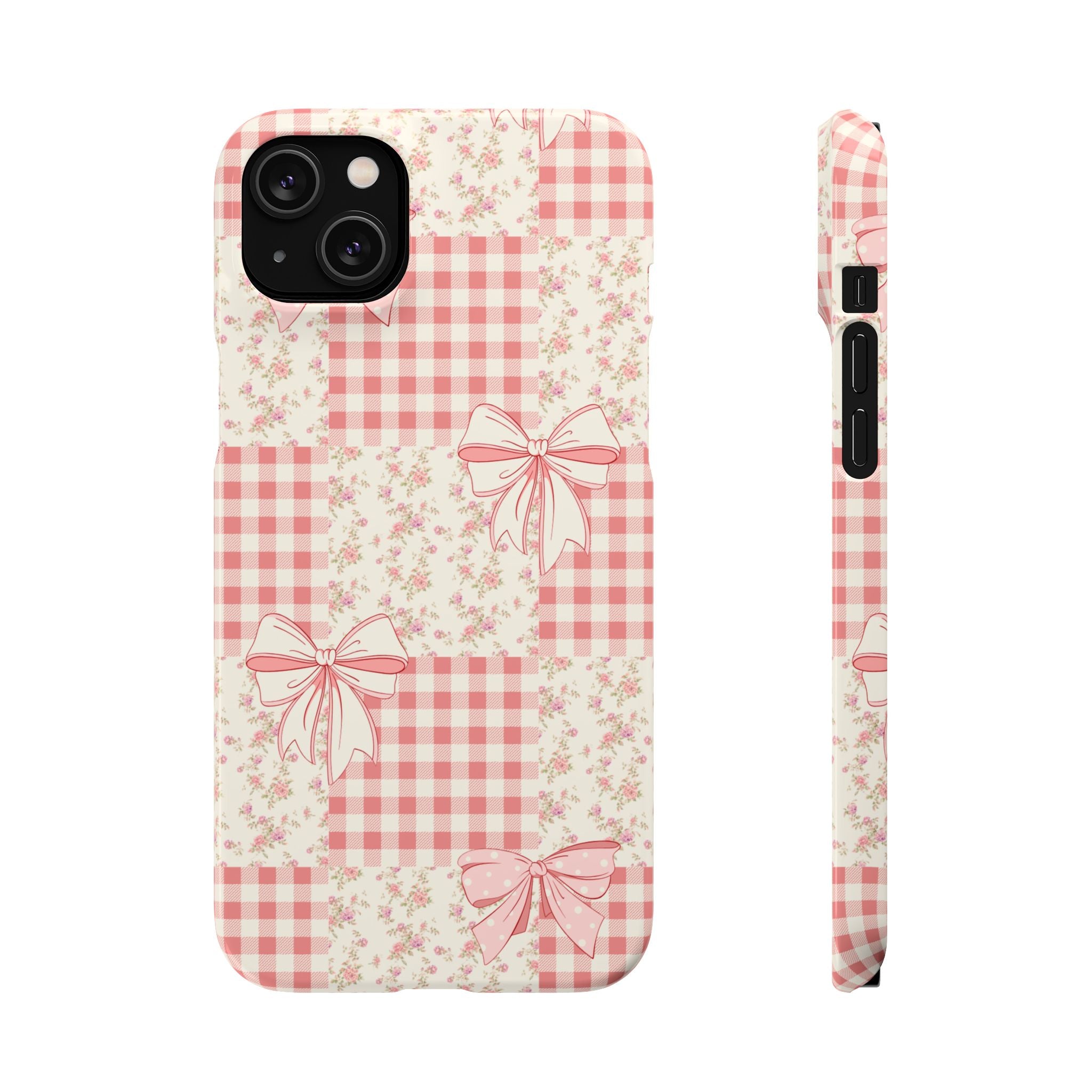 Pink Bow Patchwork Case