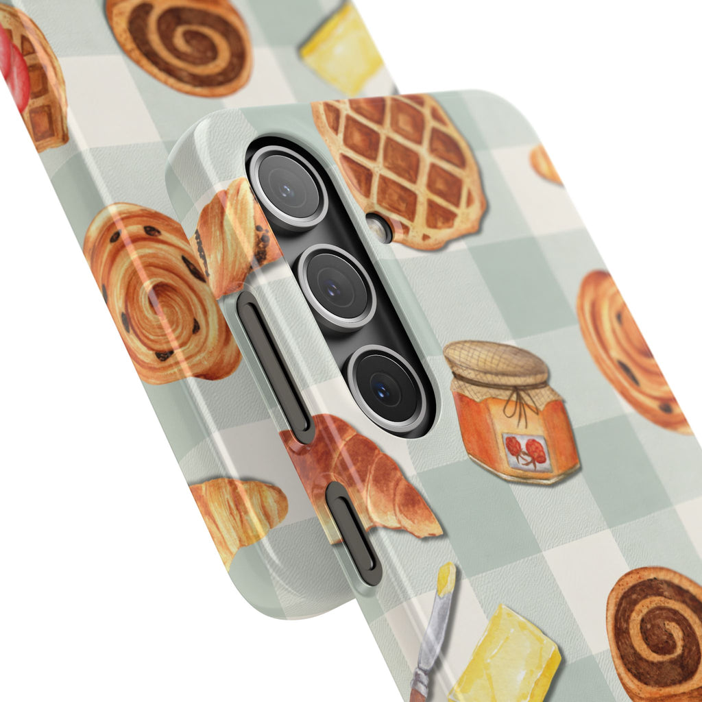 Bakery Breakfast Phone Case — Cute Pastry Pattern Snap Case