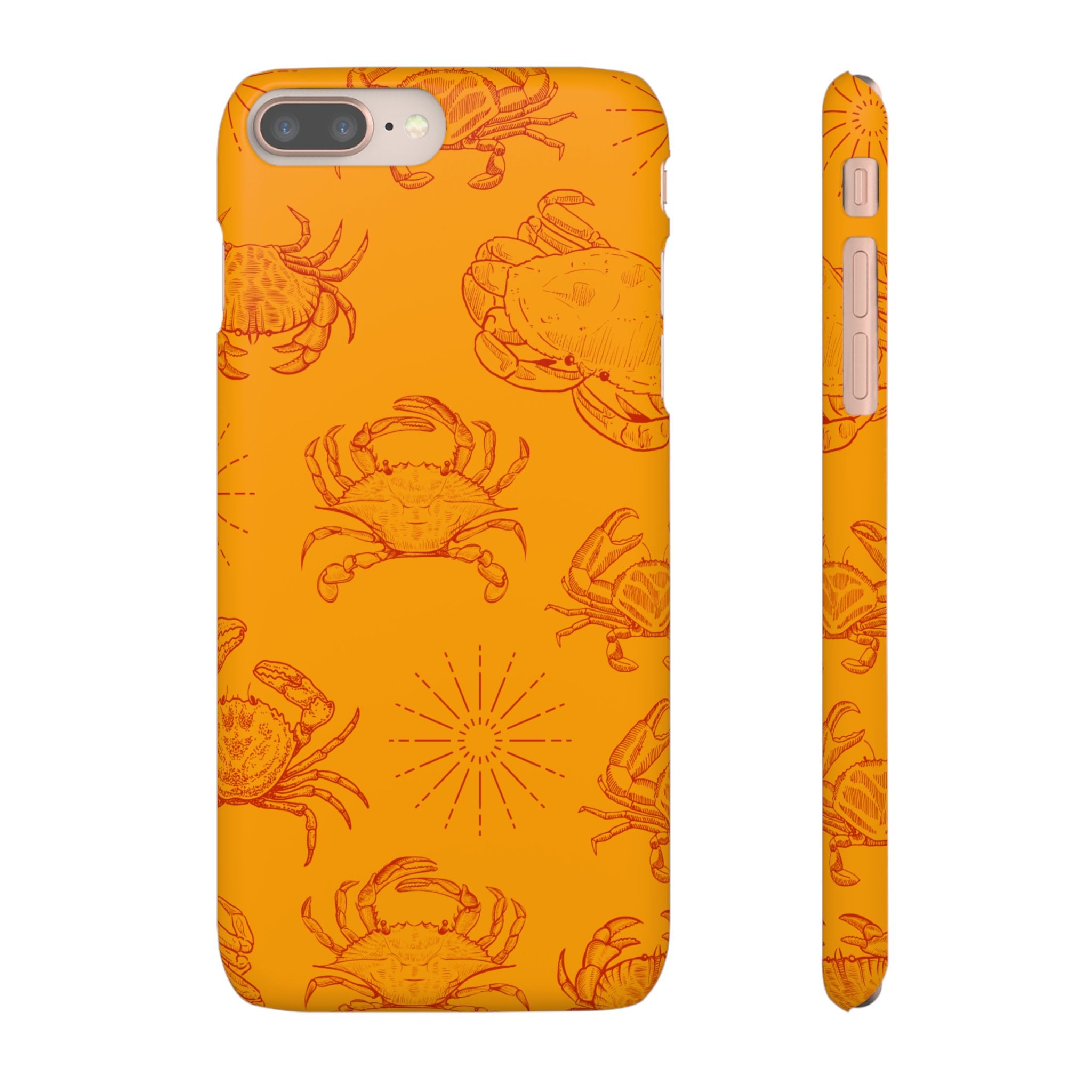 Crab Pattern Snap Case – Orange Coastal Phone Cover