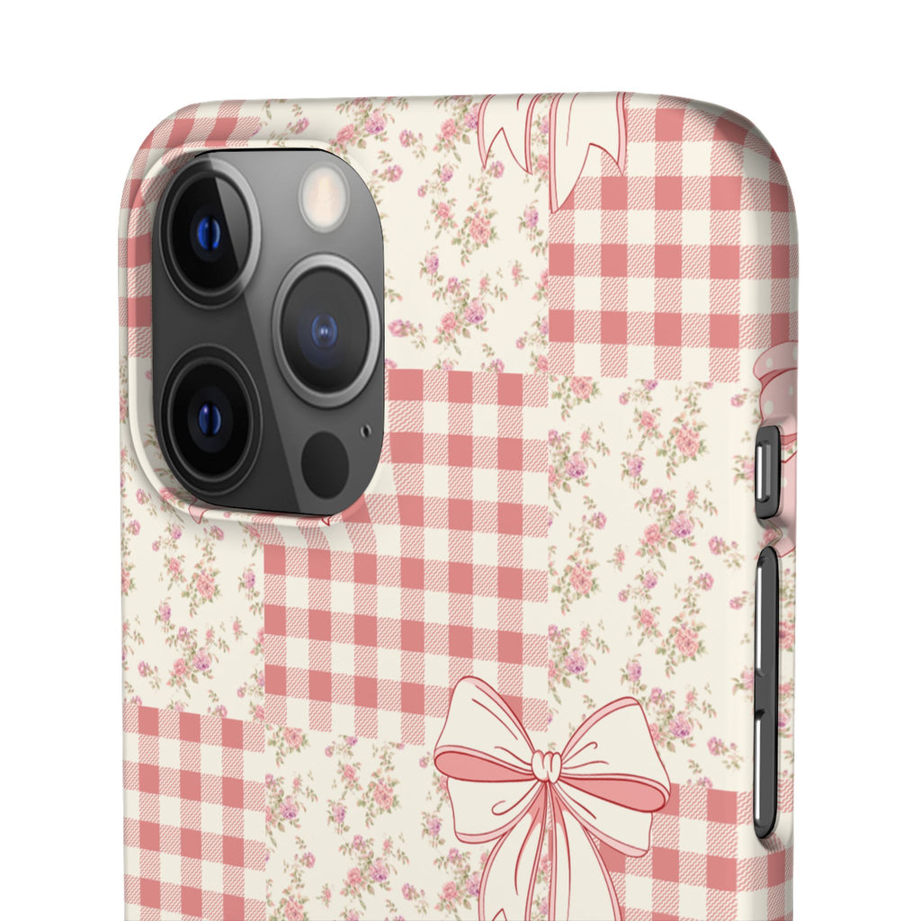 Pink Bow Patchwork Case
