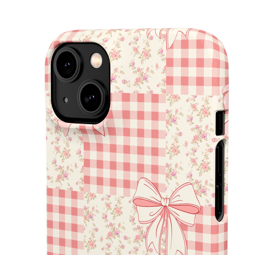 Pink Bow Patchwork Case