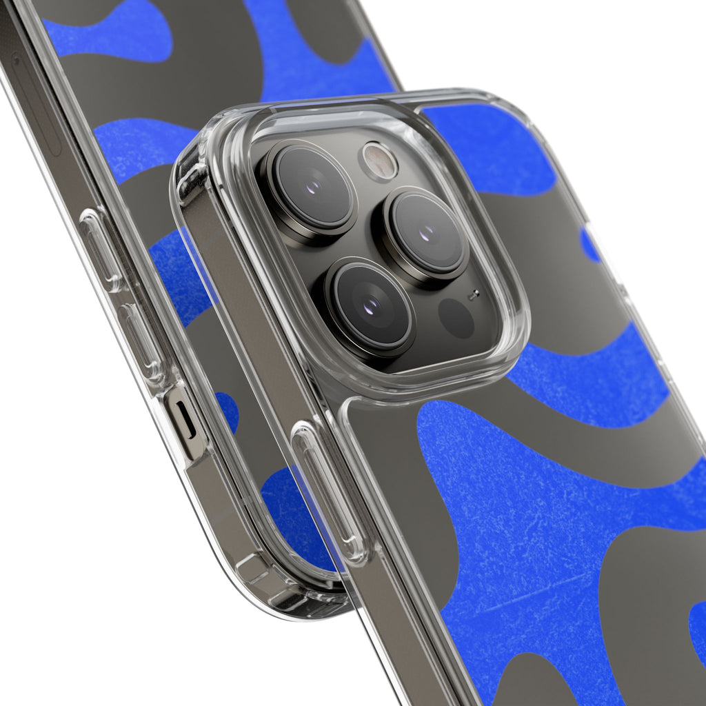 Copy of Abstract Blue Wave Clear Phone Case