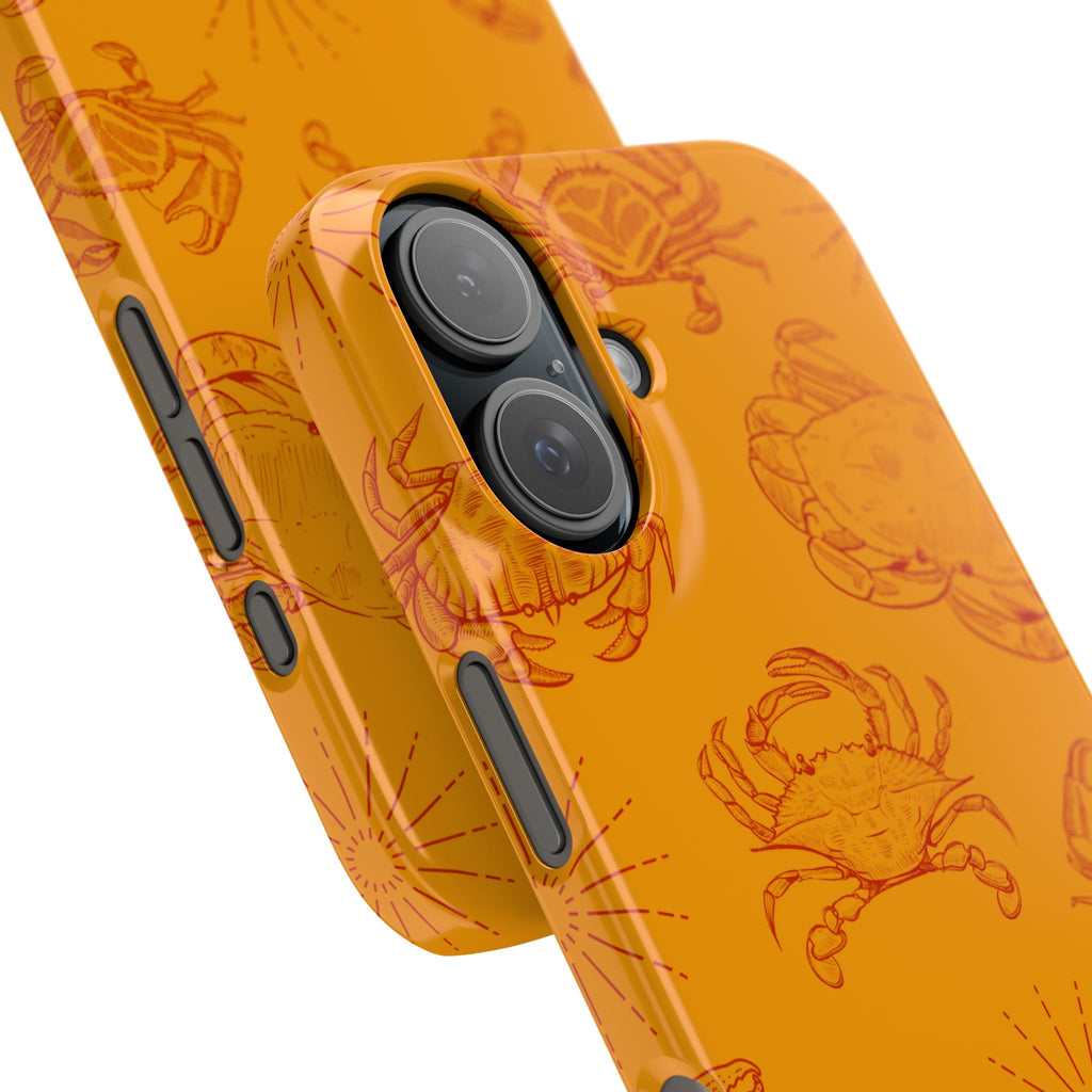 Crab Pattern Snap Case – Orange Coastal Phone Cover