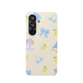 Cute Lemon & Beach Pattern Phone Case — Pastel Summer Snap Case