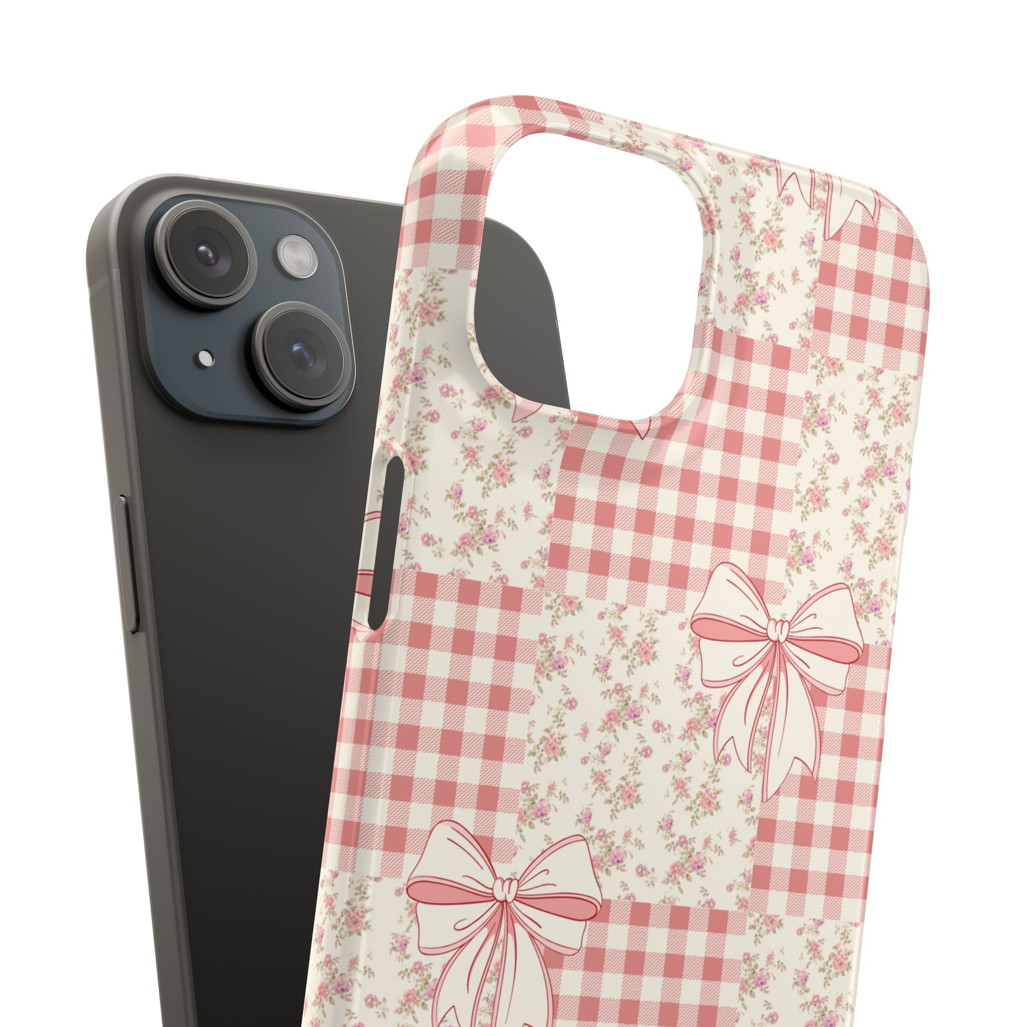 Pink Bow Patchwork Case