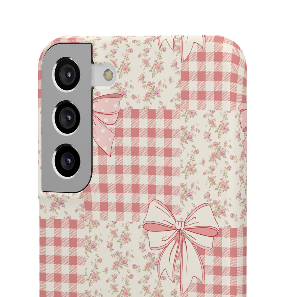 Pink Bow Patchwork Case
