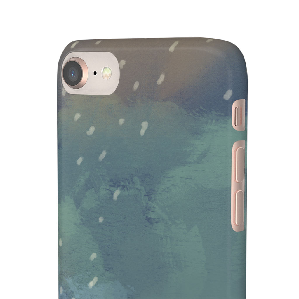 Artistic Rainfall Phone Case – Woman with Umbrella Design