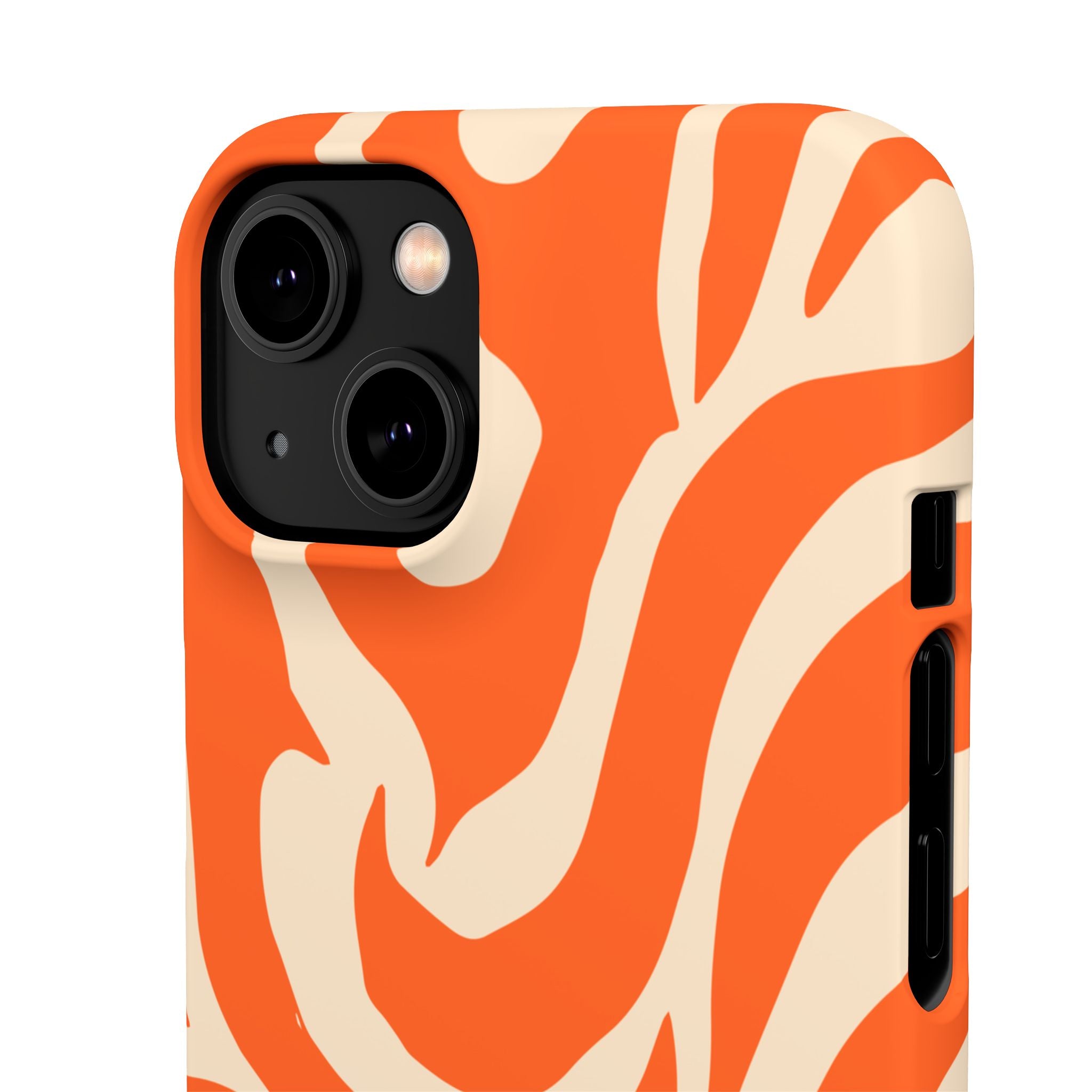 Orange Swirl Phone Case — Retro Abstract iPhone Snap Case