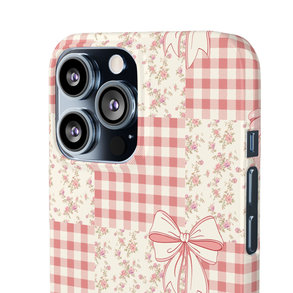 Pink Bow Patchwork Case