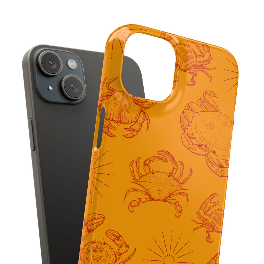 Crab Pattern Snap Case – Orange Coastal Phone Cover