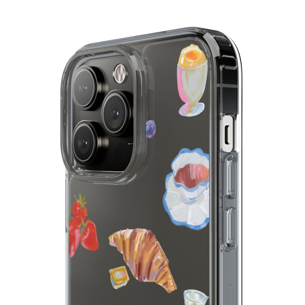 Clear Phone Case — Breakfast Pastries & Brunch Icons Clear Case