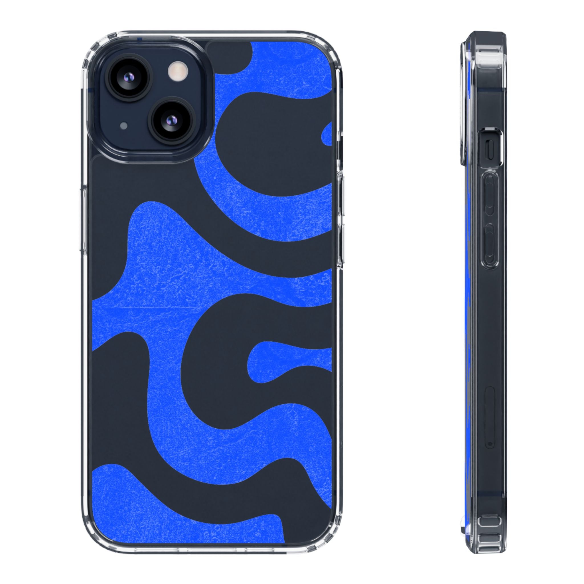 Copy of Abstract Blue Wave Clear Phone Case