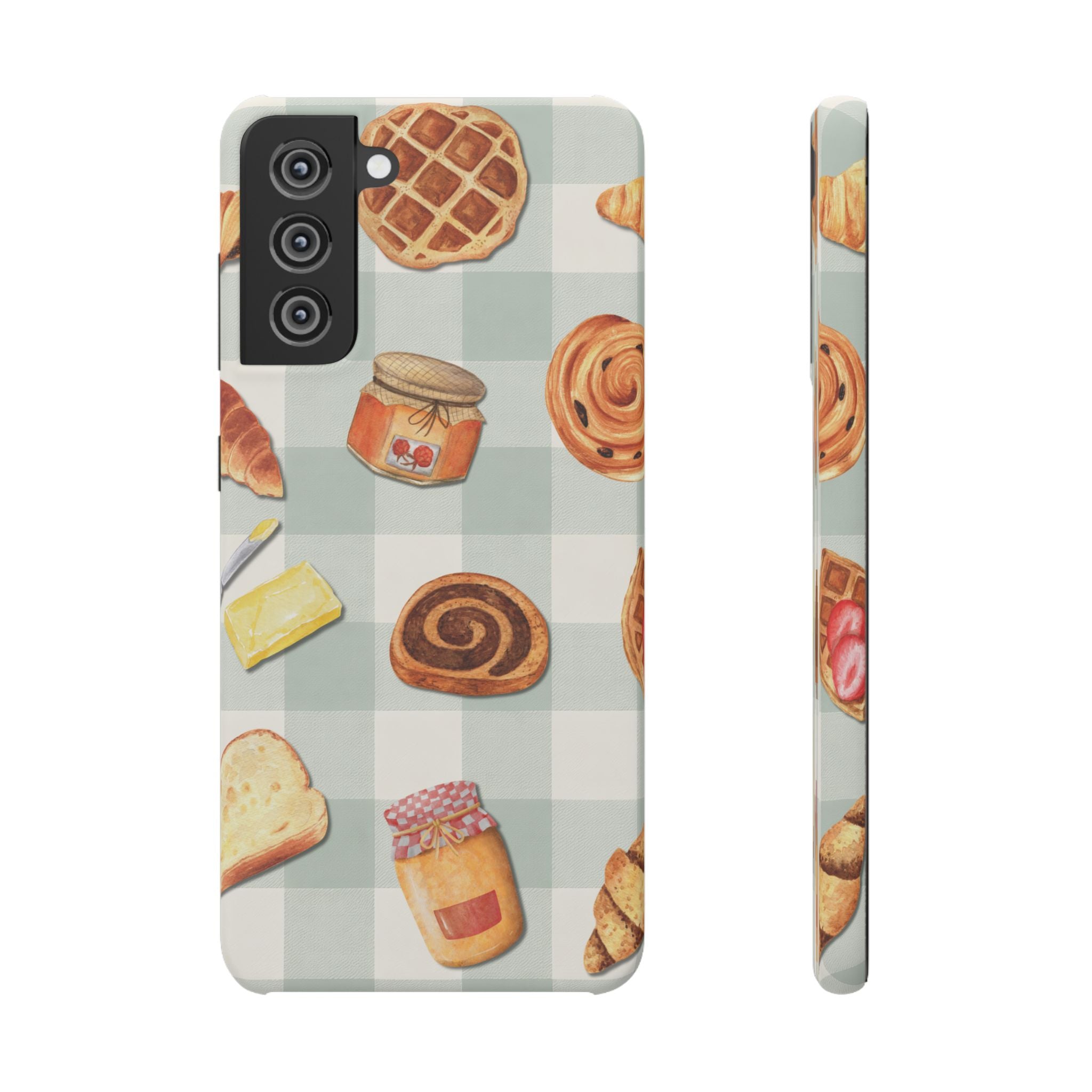 Bakery Breakfast Phone Case — Cute Pastry Pattern Snap Case