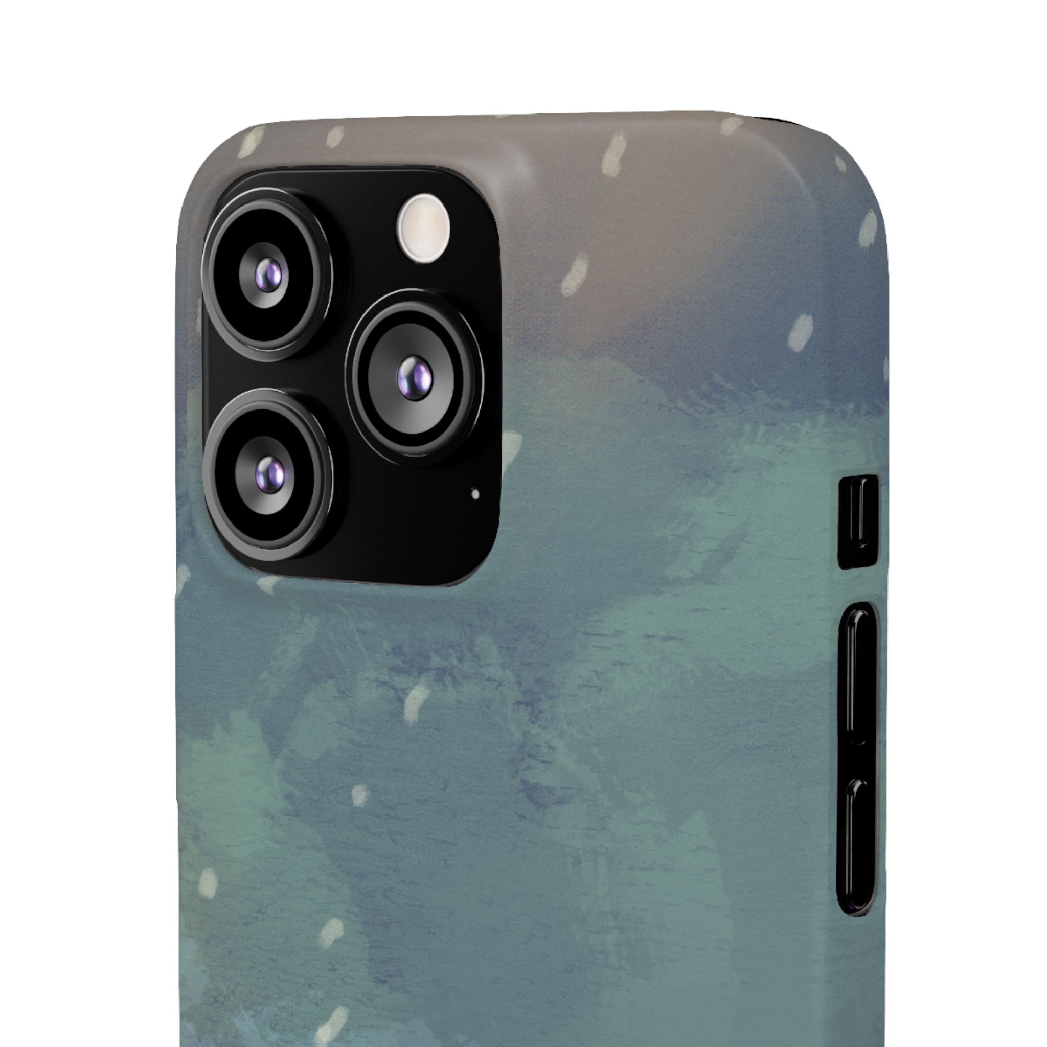 Artistic Rainfall Phone Case – Woman with Umbrella Design