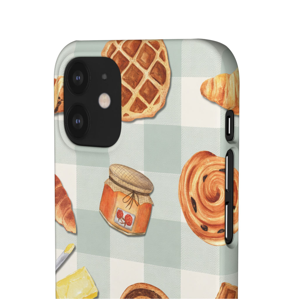 Bakery Breakfast Phone Case — Cute Pastry Pattern Snap Case
