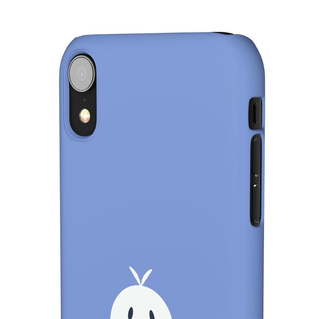 Cute Goose Phone Case – Blue Snap Phone Cover with Whimsical Bird Design