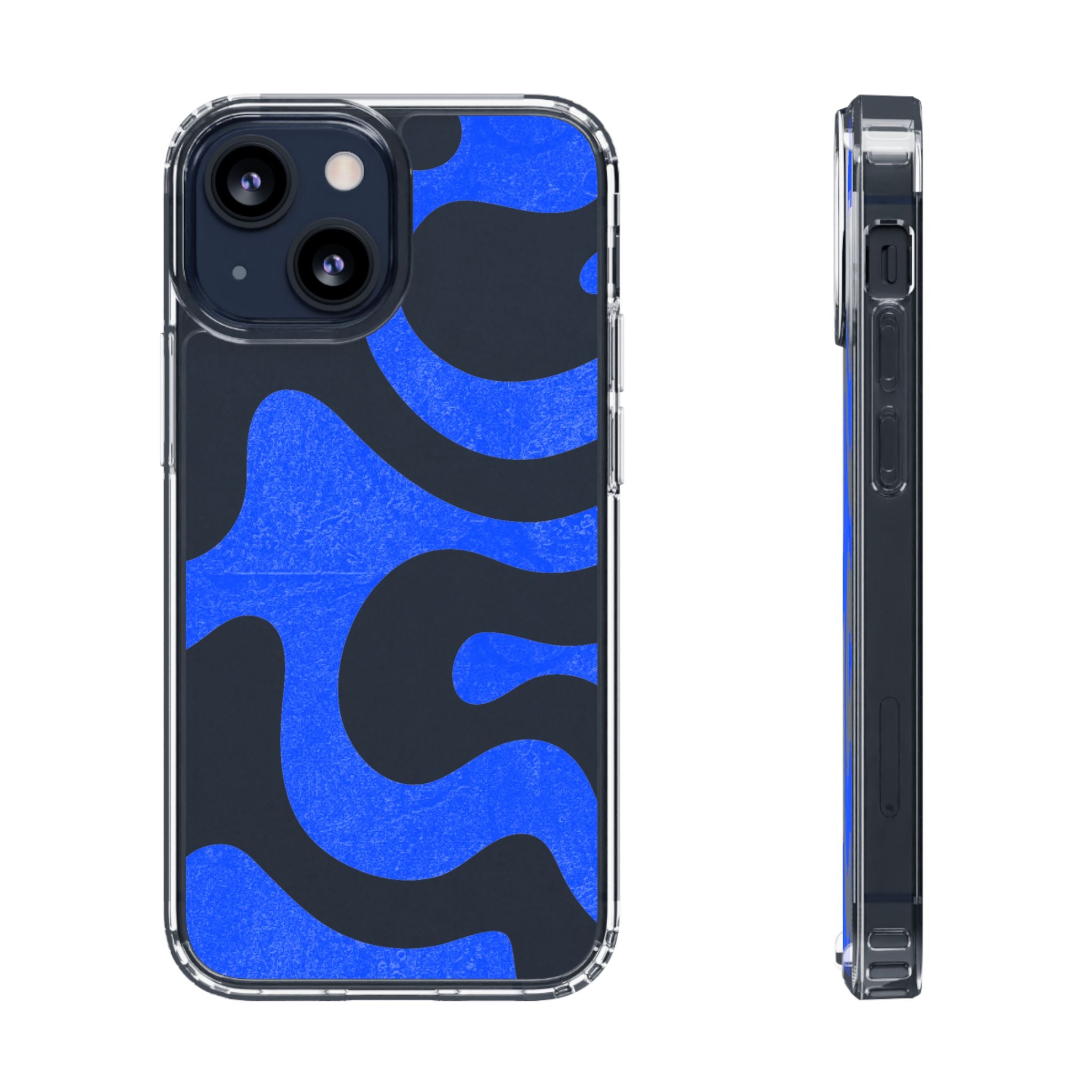 Copy of Abstract Blue Wave Clear Phone Case