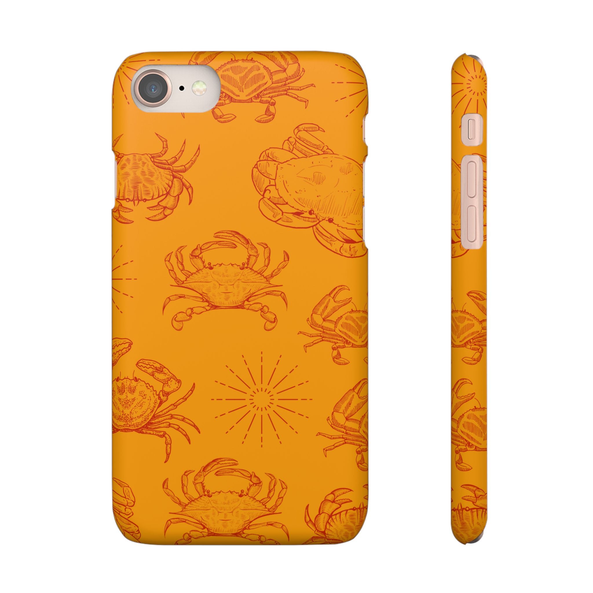Crab Pattern Snap Case – Orange Coastal Phone Cover