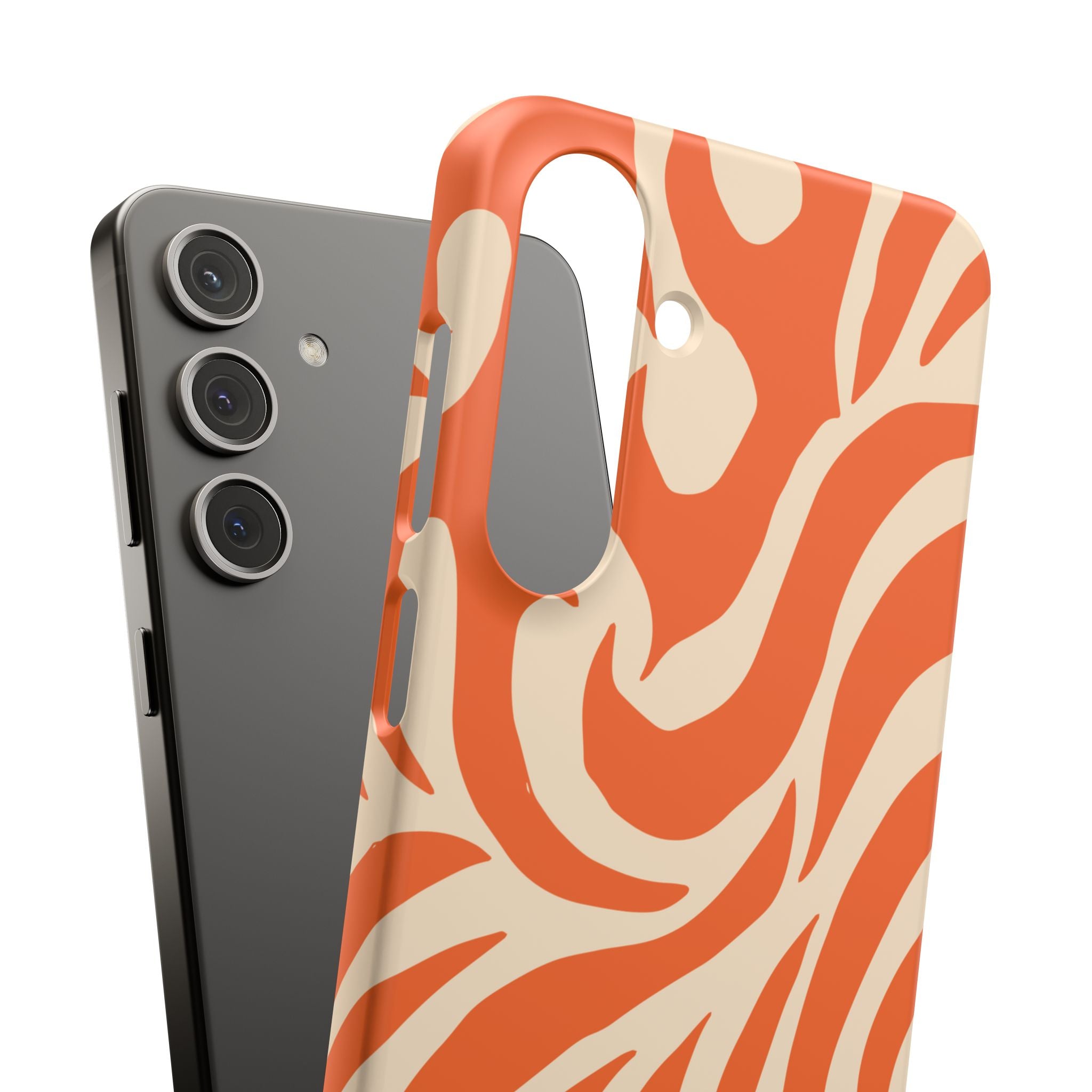 Orange Swirl Phone Case — Retro Abstract iPhone Snap Case