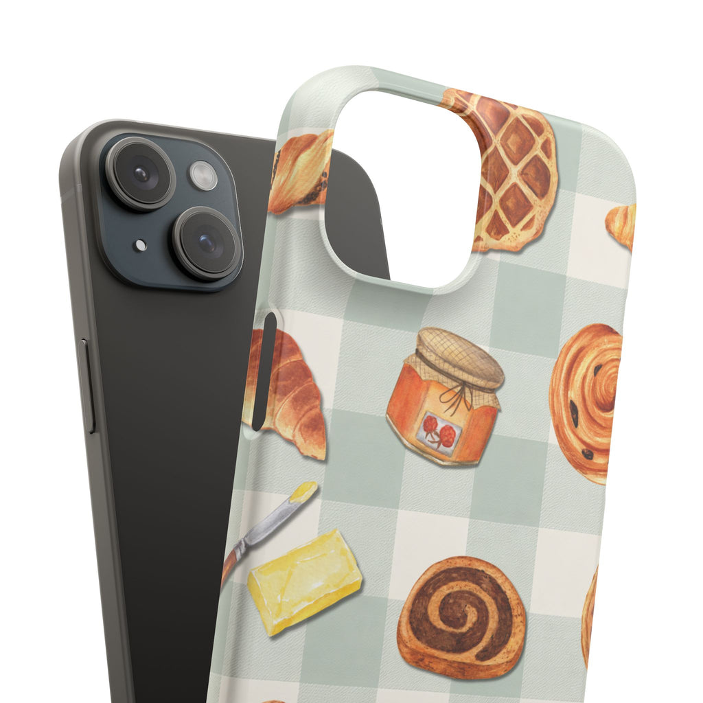 Bakery Breakfast Phone Case — Cute Pastry Pattern Snap Case