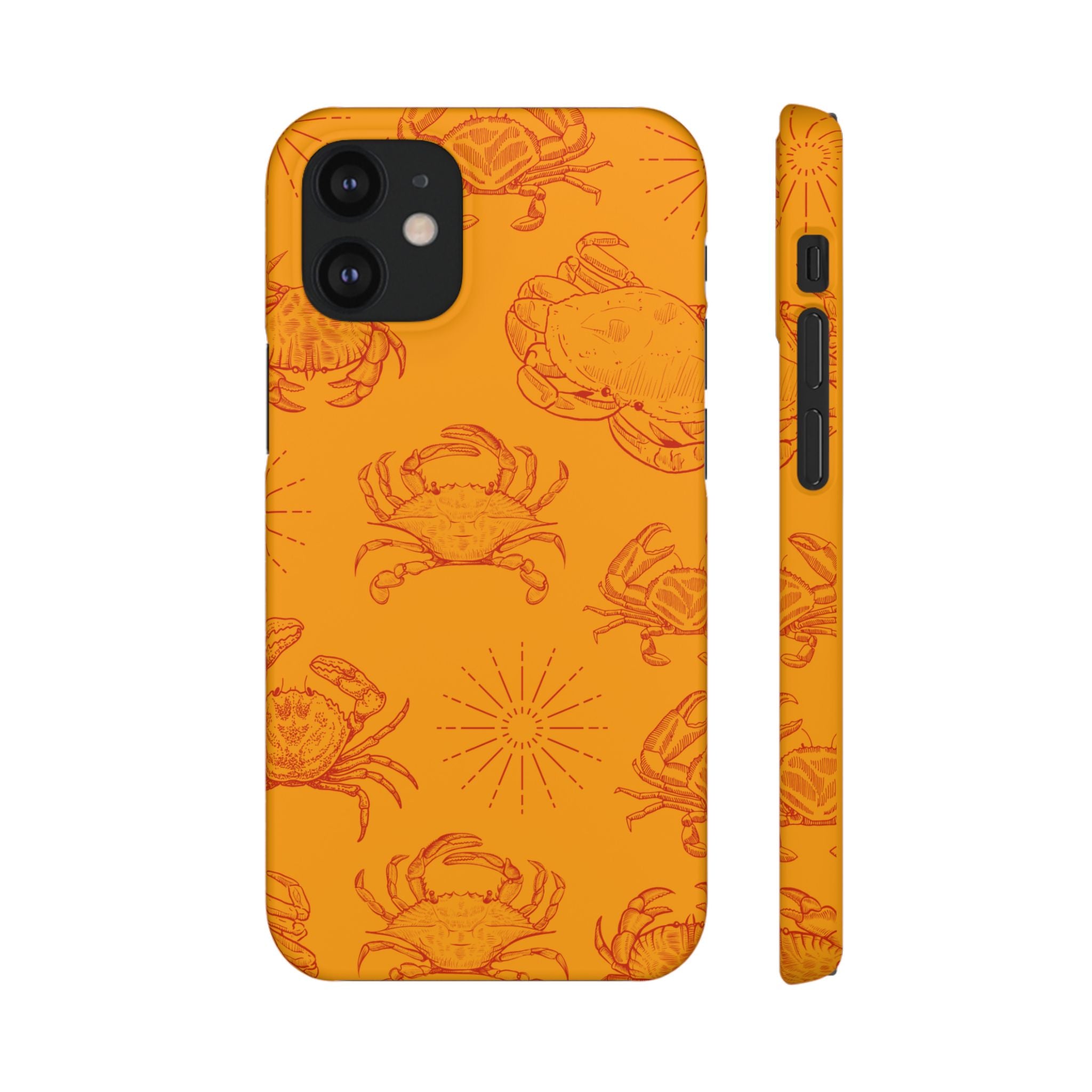 Crab Pattern Snap Case – Orange Coastal Phone Cover