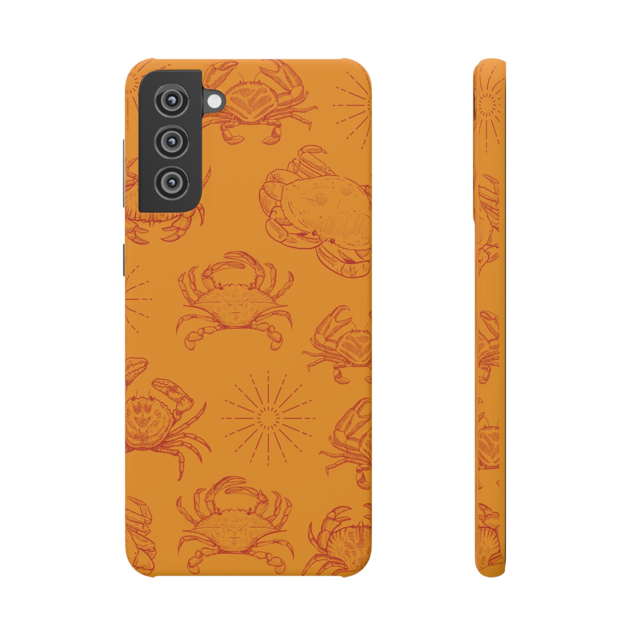 Crab Pattern Snap Case – Orange Coastal Phone Cover
