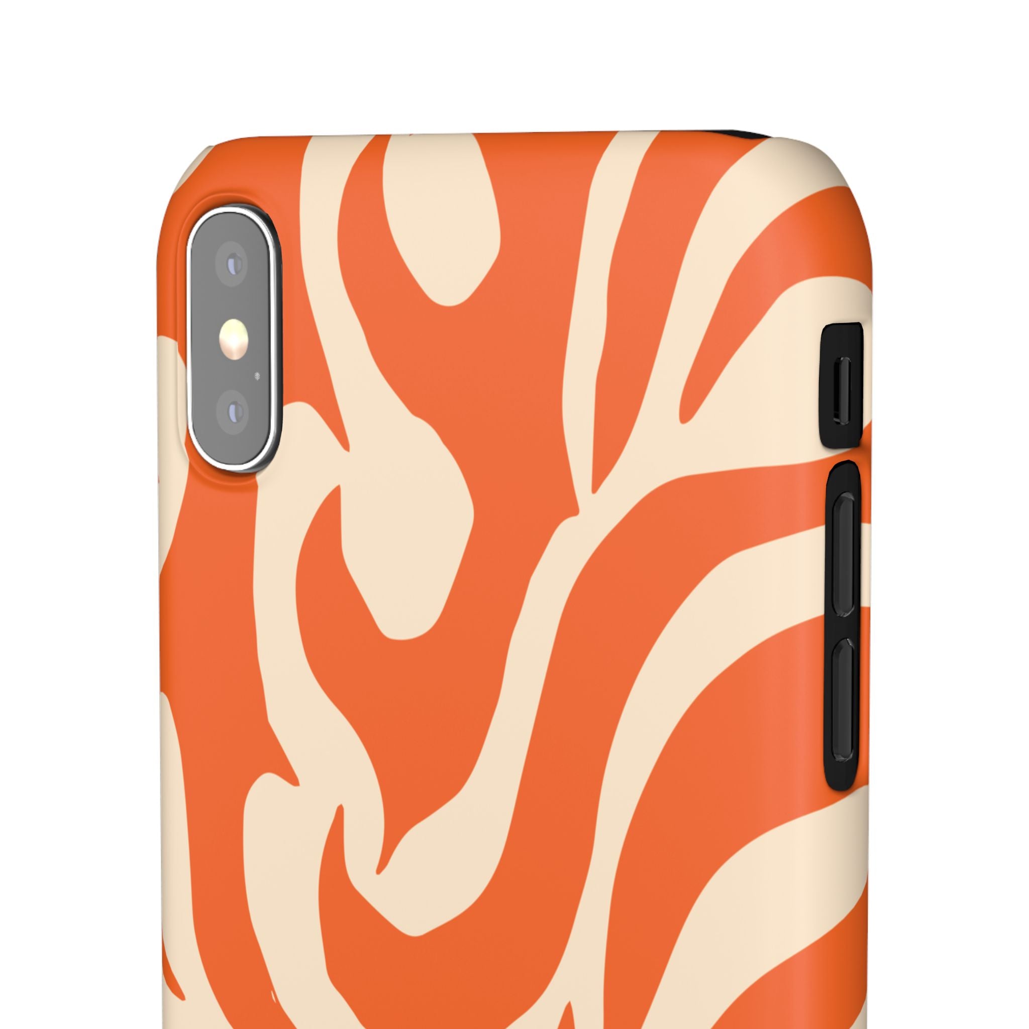 Orange Swirl Phone Case — Retro Abstract iPhone Snap Case