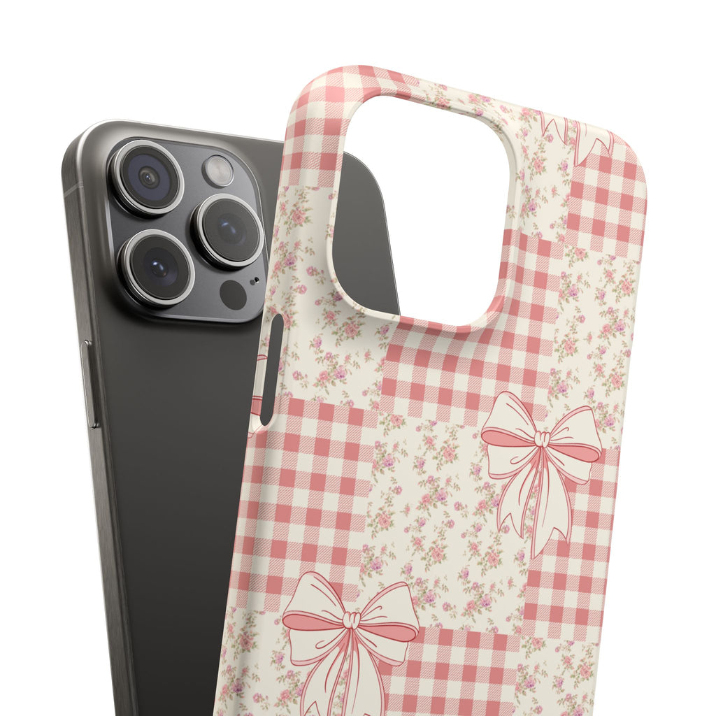 Pink Bow Patchwork Case