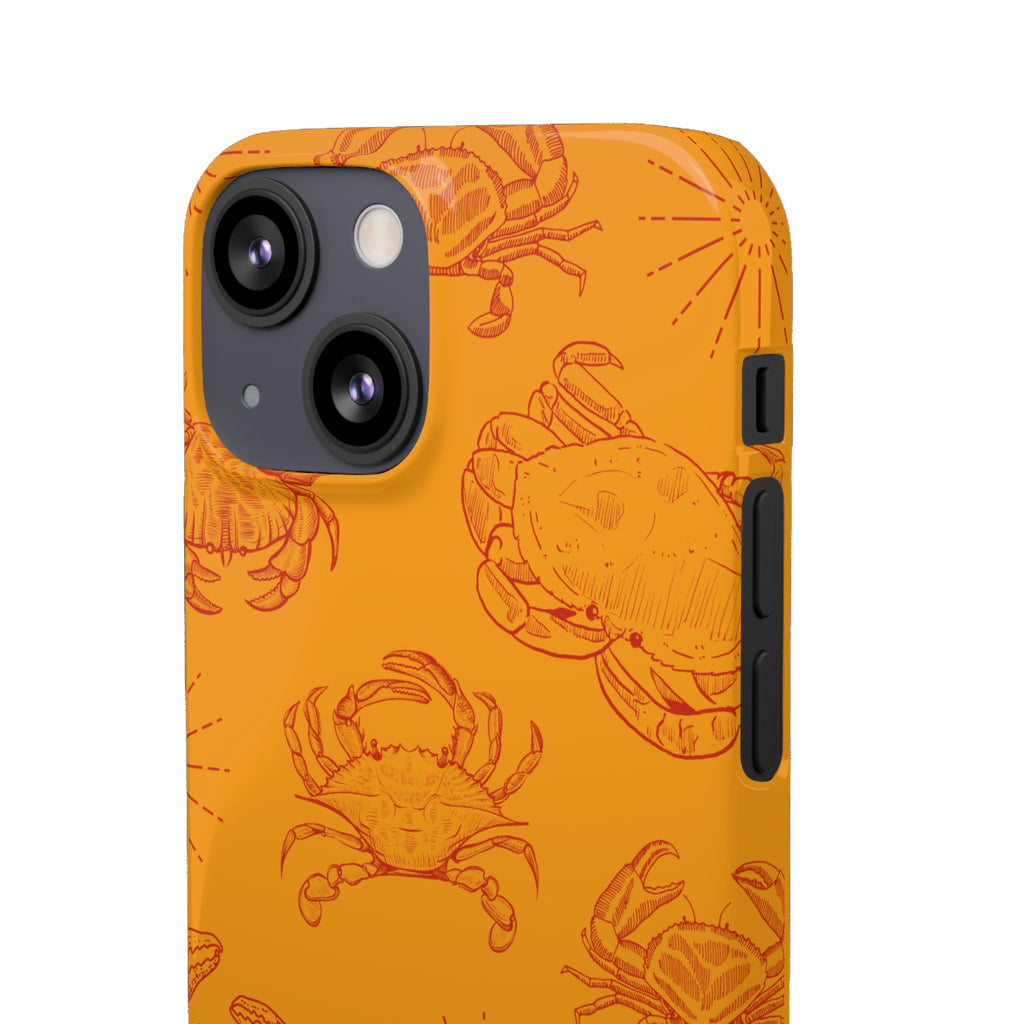 Crab Pattern Snap Case – Orange Coastal Phone Cover